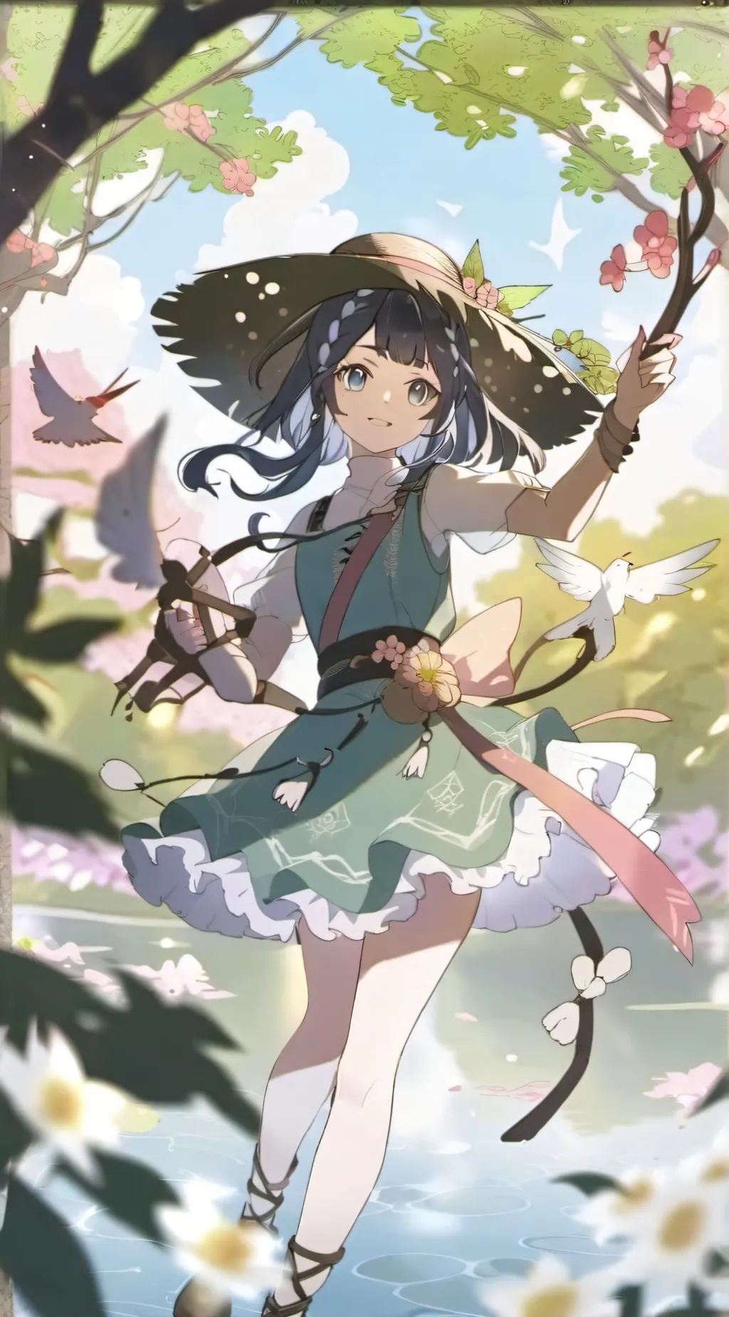 ai character: Rose background