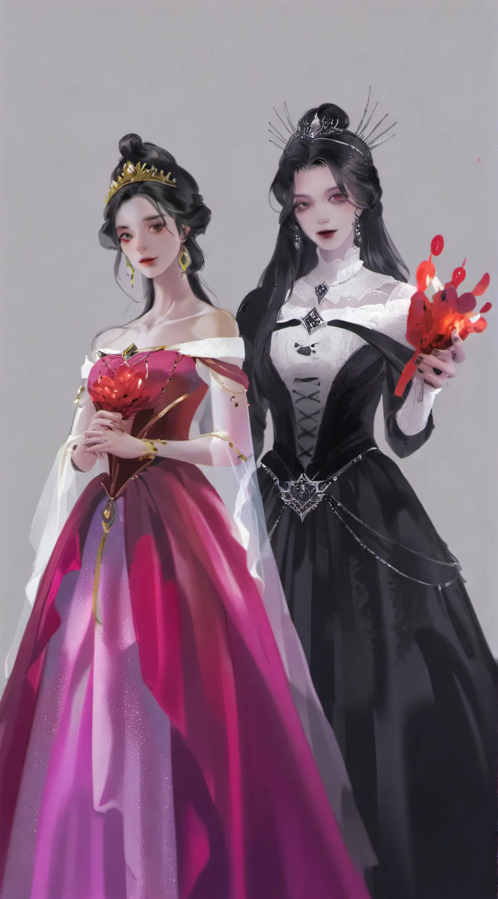 ai character: Maxine and Aurora  background