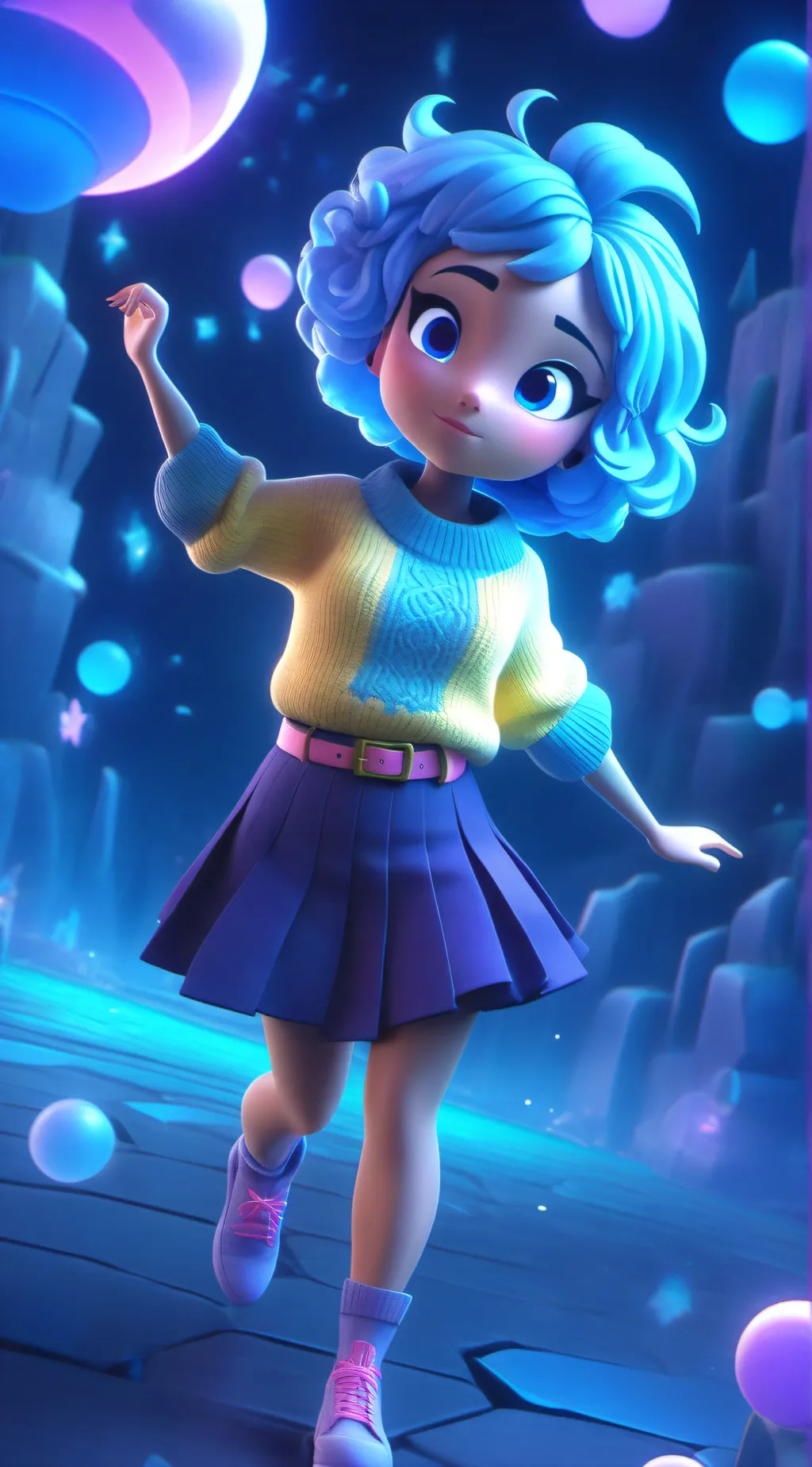 ai character: emiley(my OC) background