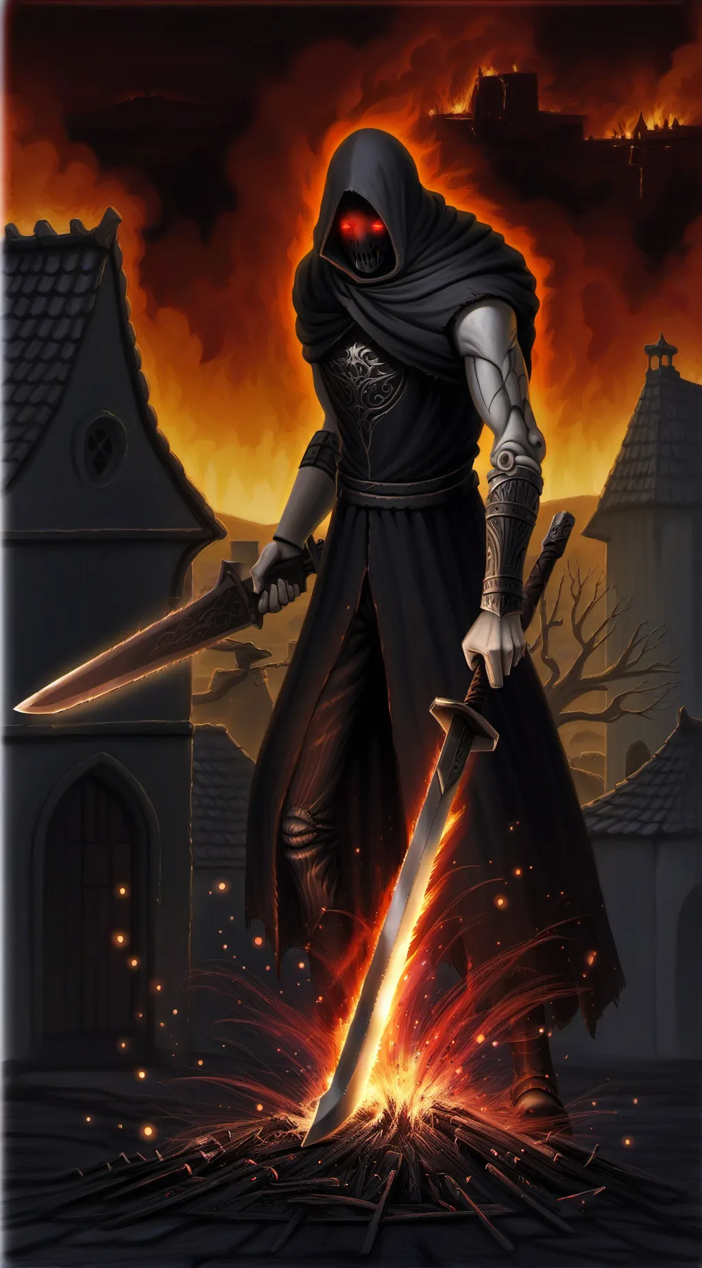 ai character: the god of death  background