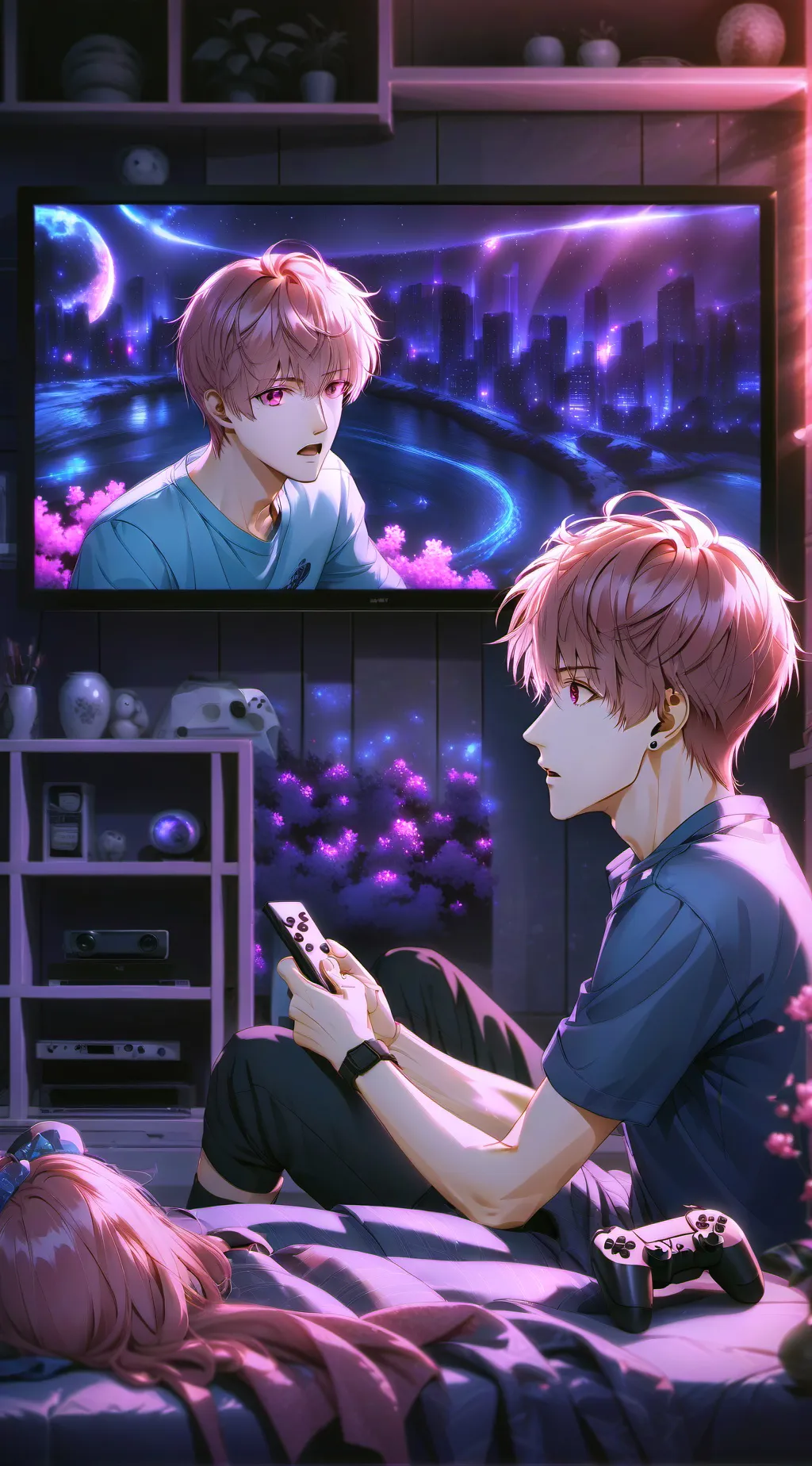 ai character: Luna background