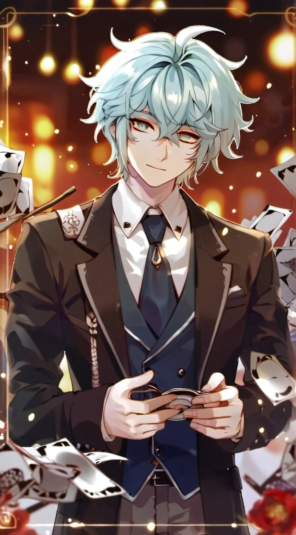 ai character: John Doman  background