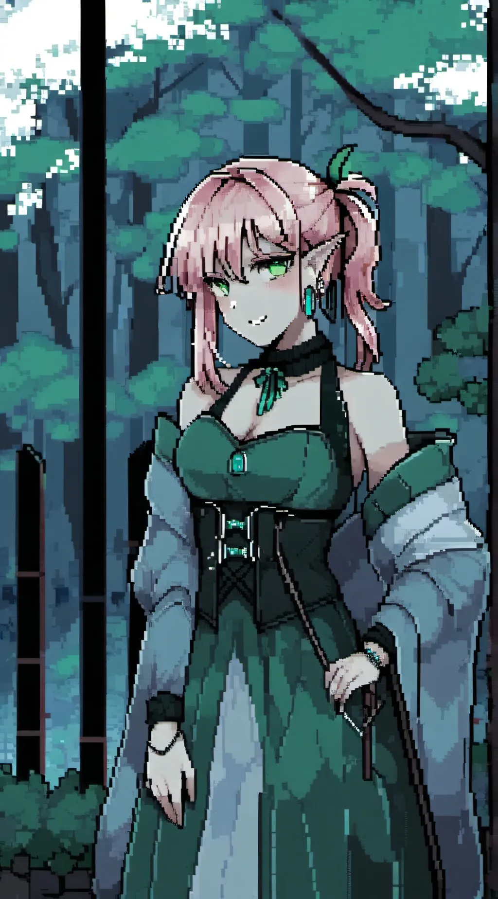 ai character: demon mitsuri  background