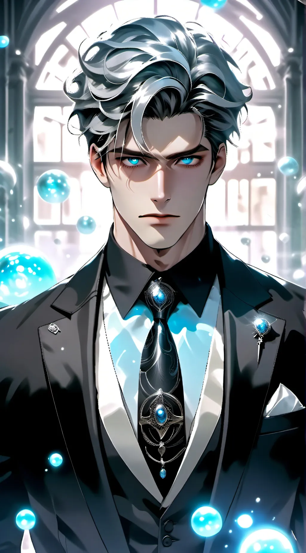 ai character: Snow background