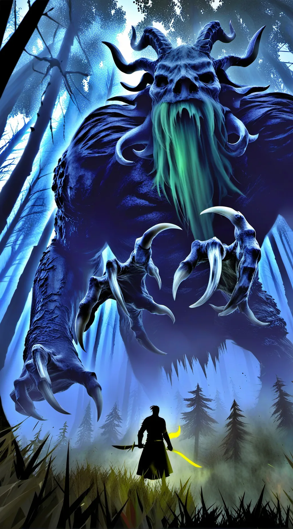 ai character: Forest Horror background