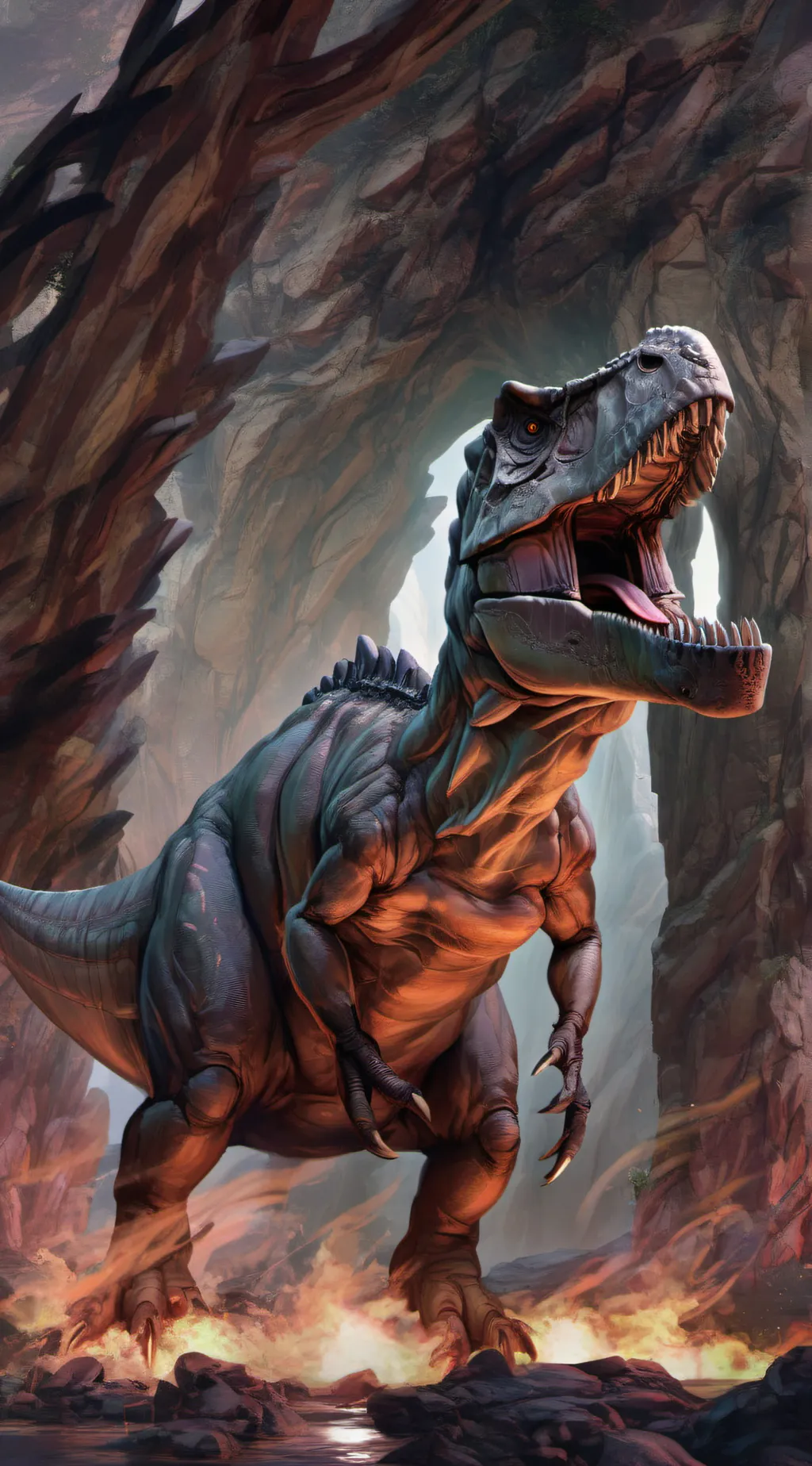 ai character: dinosaur background