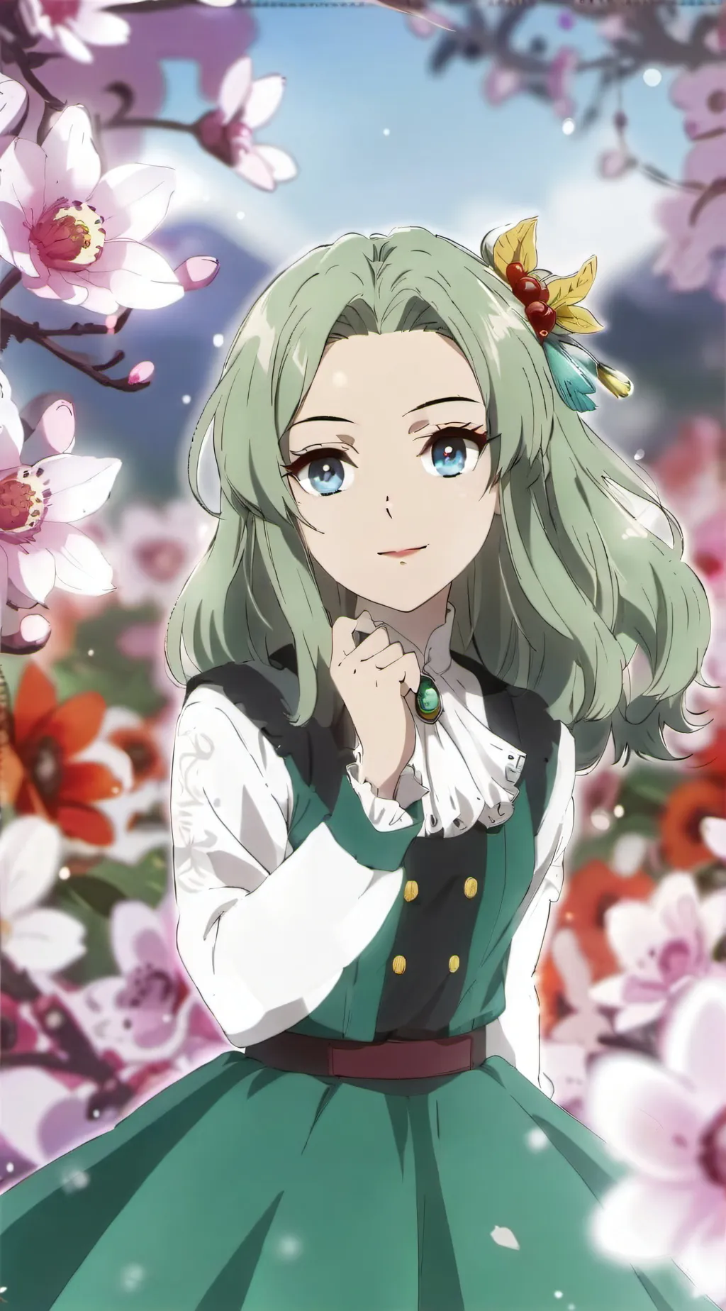 ai character: Flora background