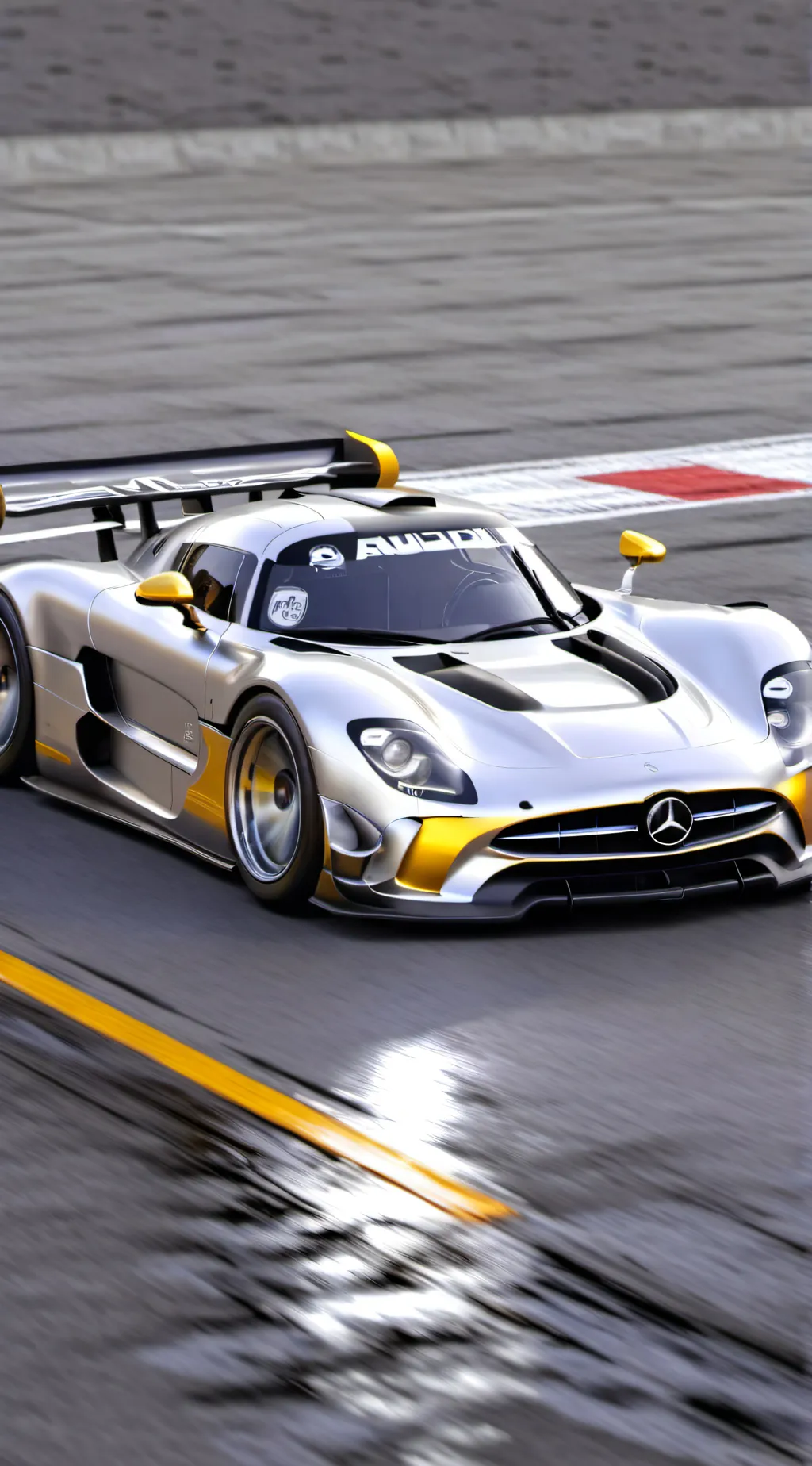 ai character: Mercedes clr gtr background