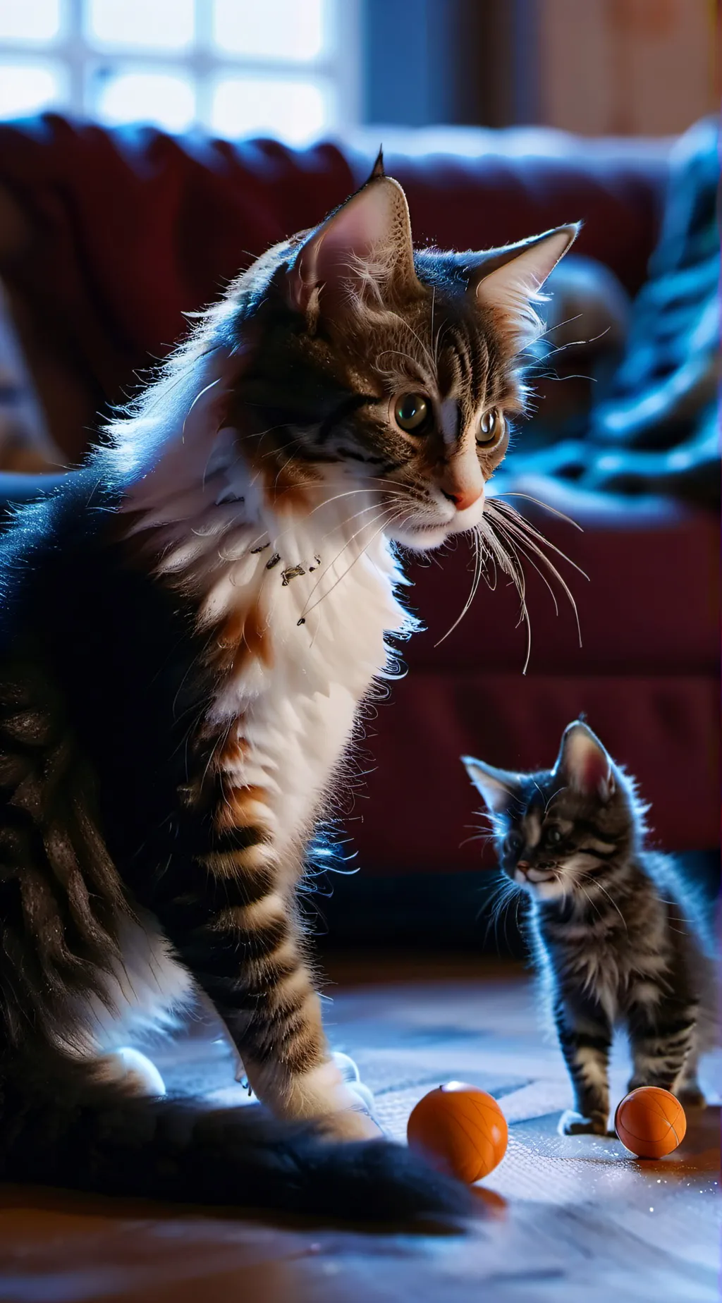 ai character: kitten  background