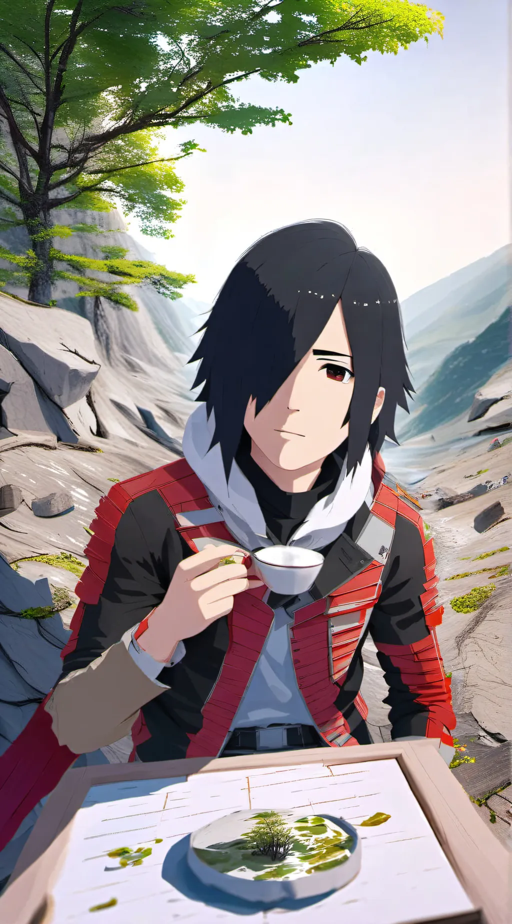 ai character: sasuke background