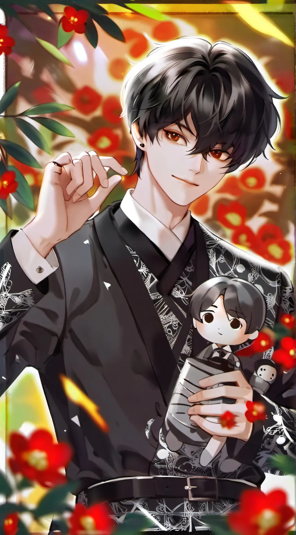 ai character: black rider  background