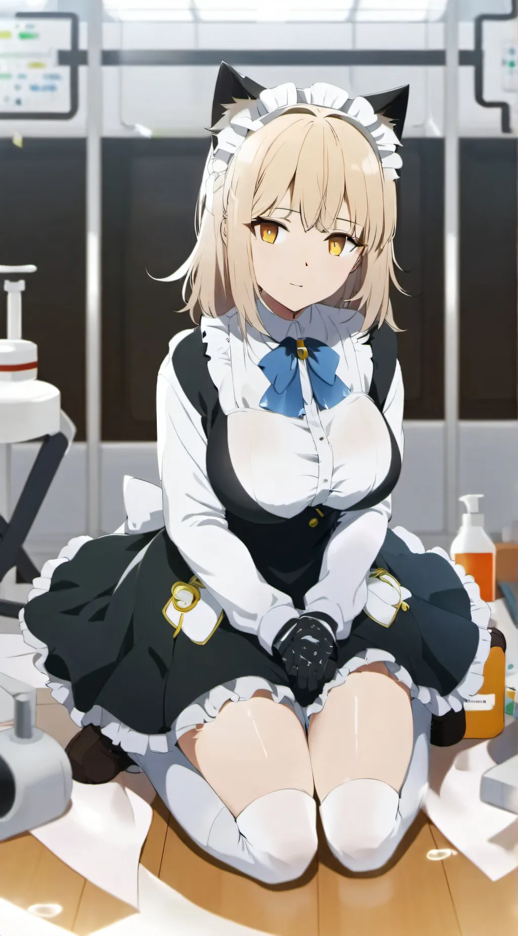 ai character: cat maid background