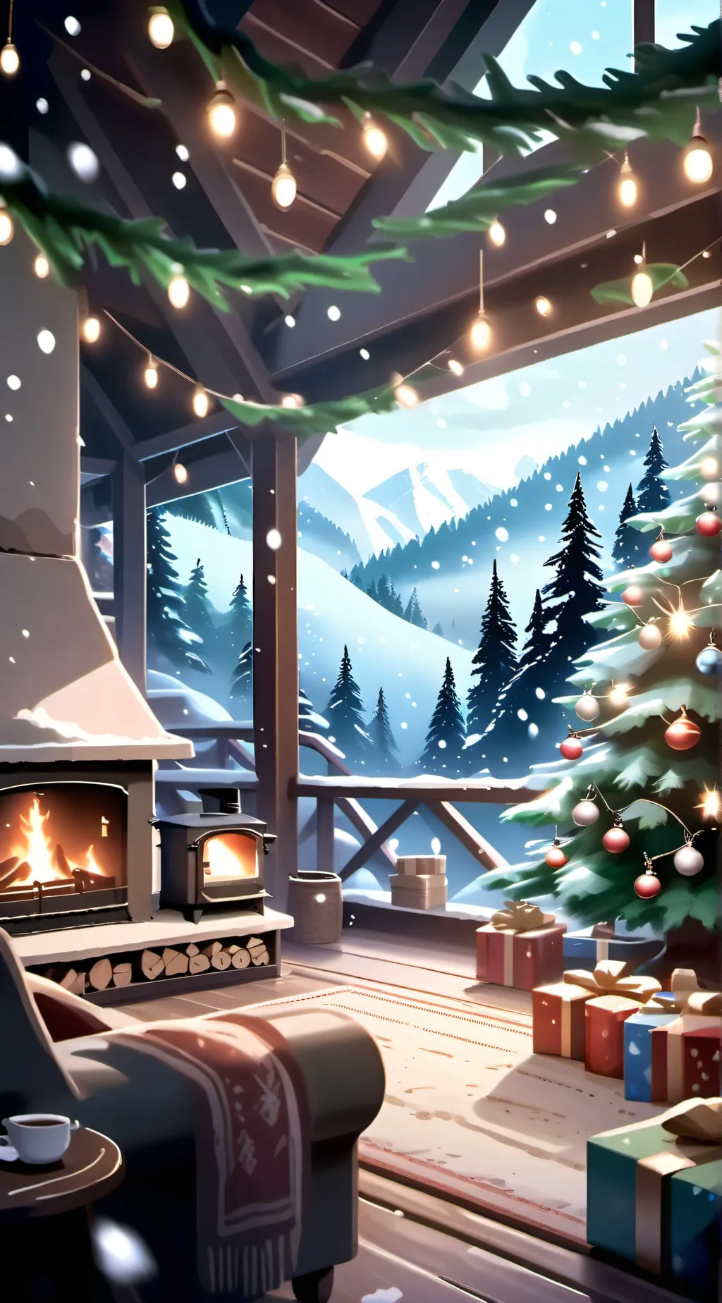 ai character: Hh Christmas! background