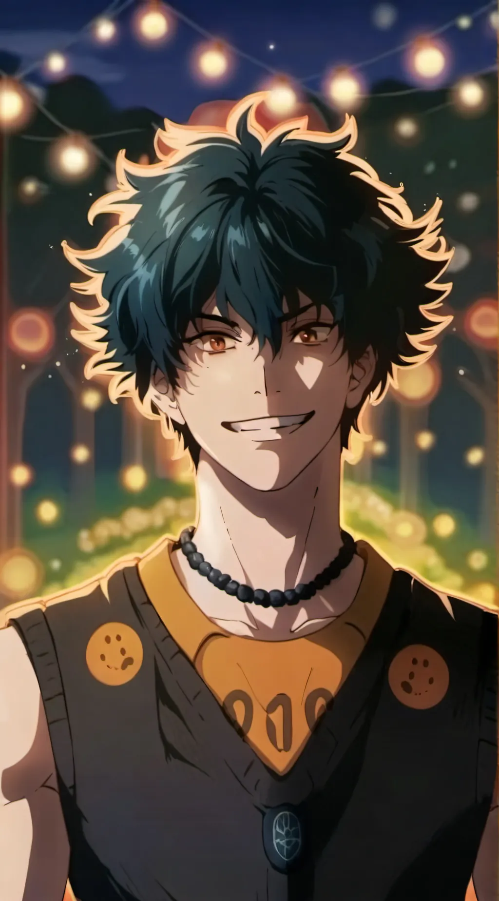 ai character: deku and bakugo  background