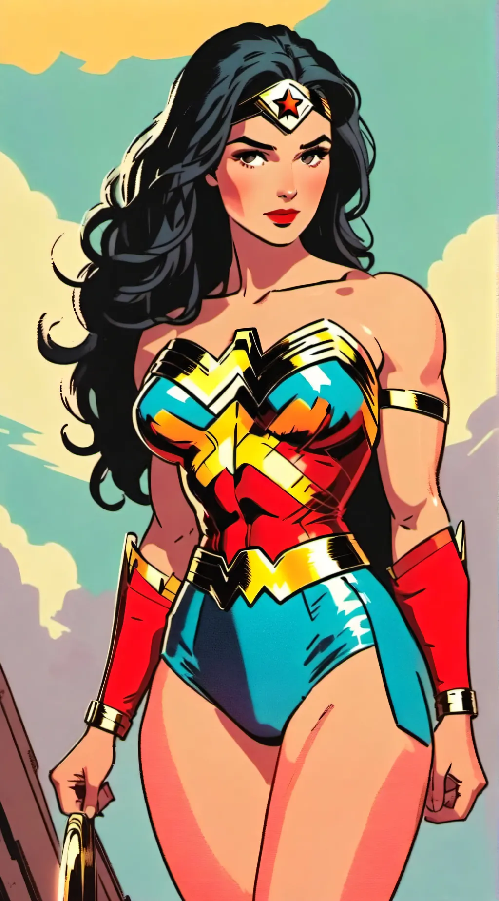 ai character: Wonder Woman  background