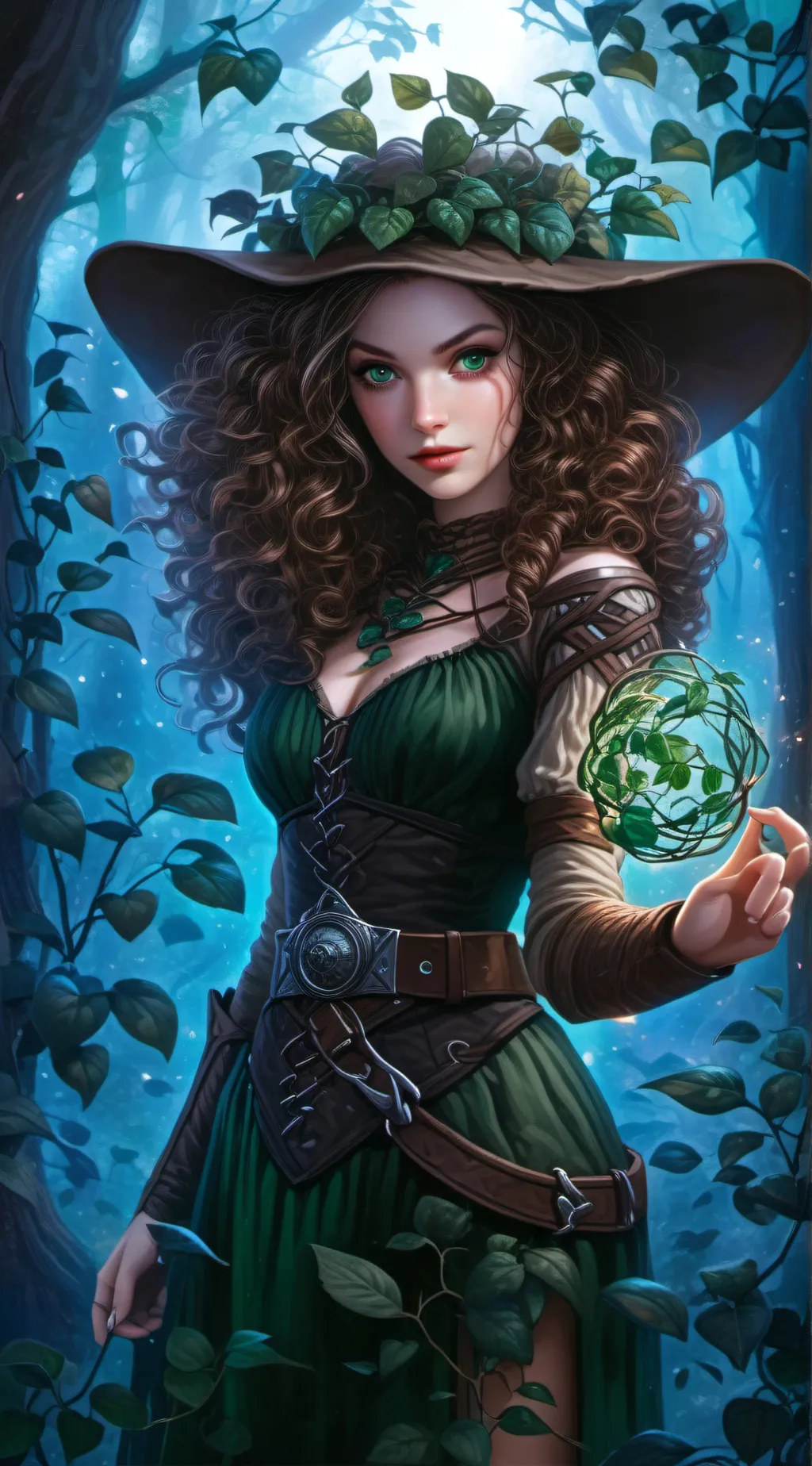 ai character: The Ivy Witch background
