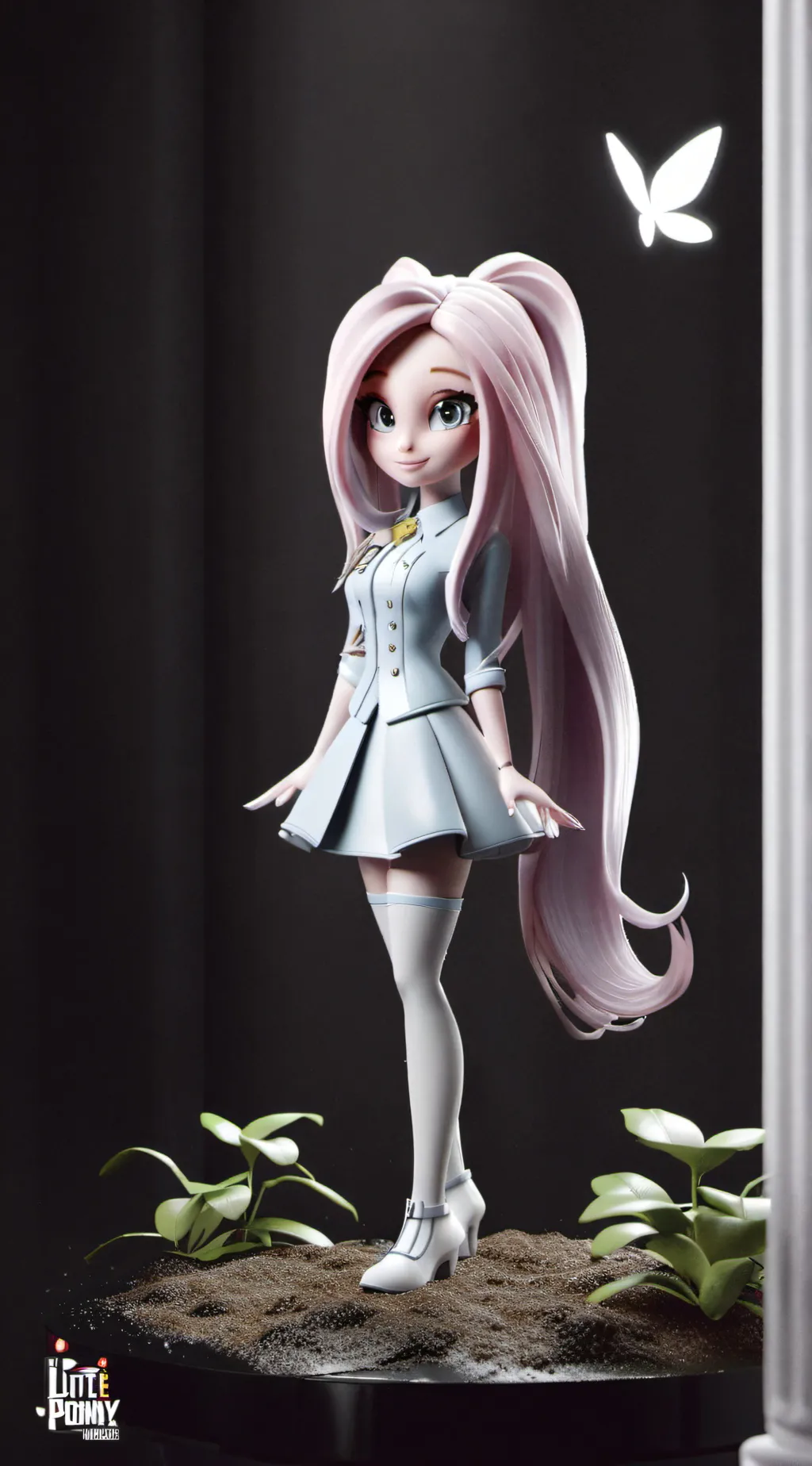 ai character: FlutterShy  background