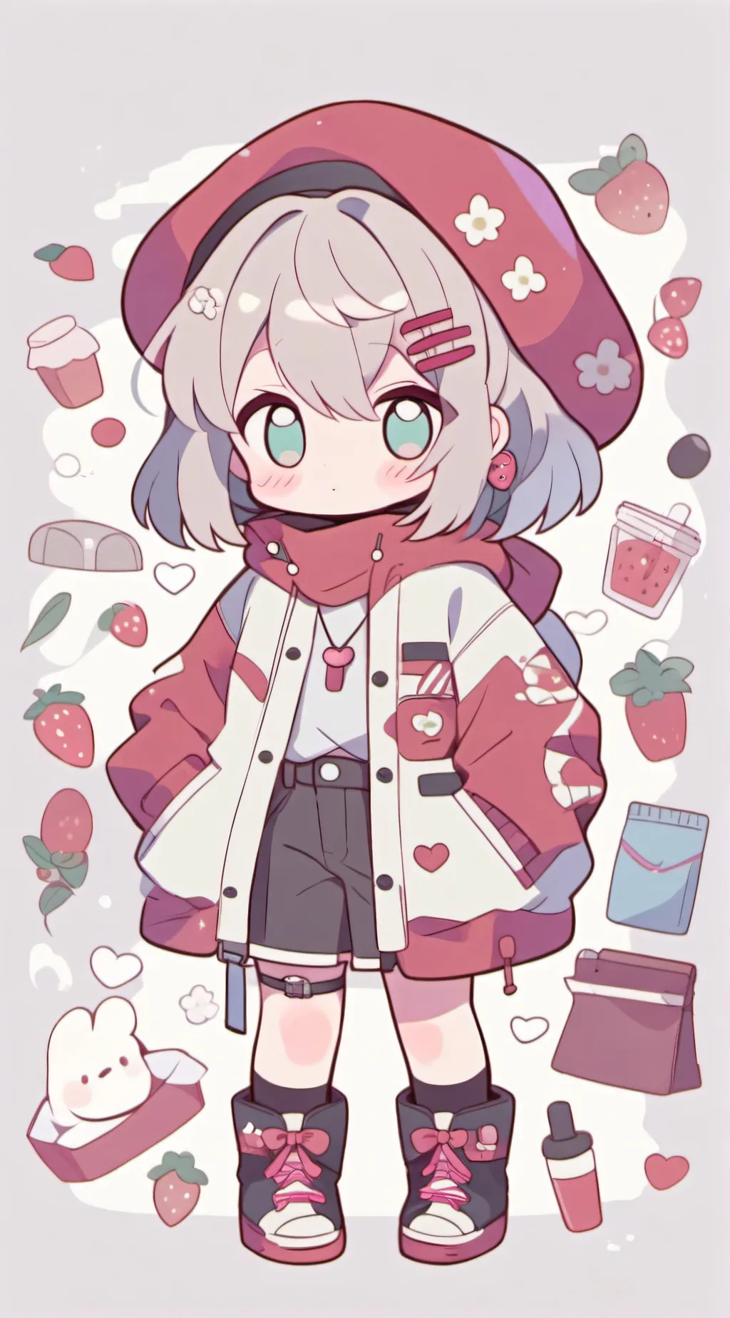 ai character: red background