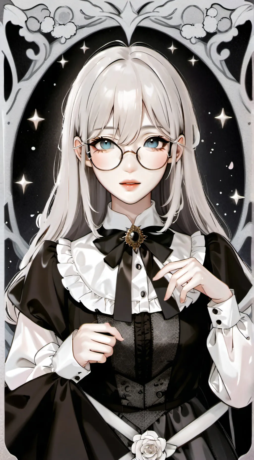 ai character: winter background