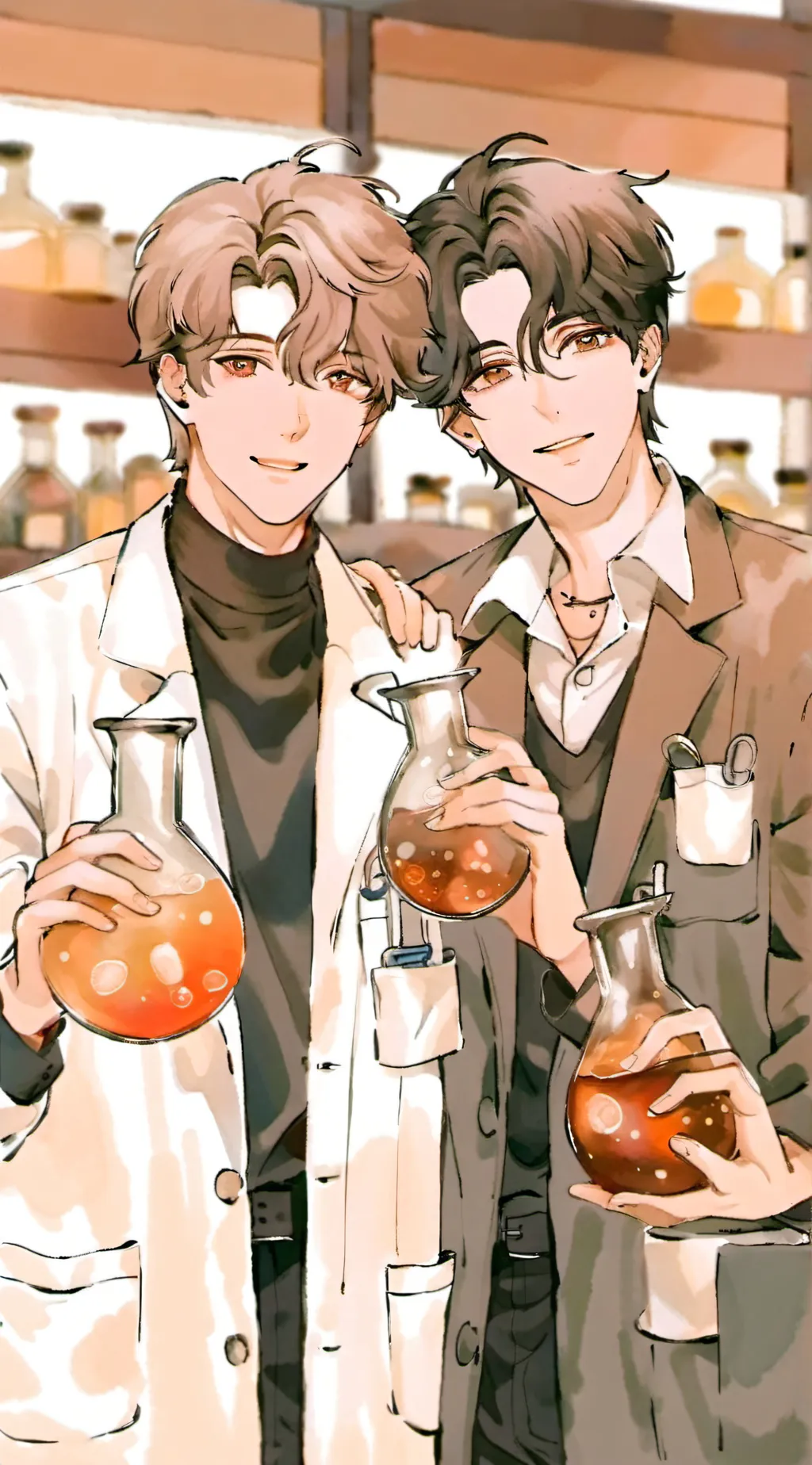 ai character: Experiment Lab background