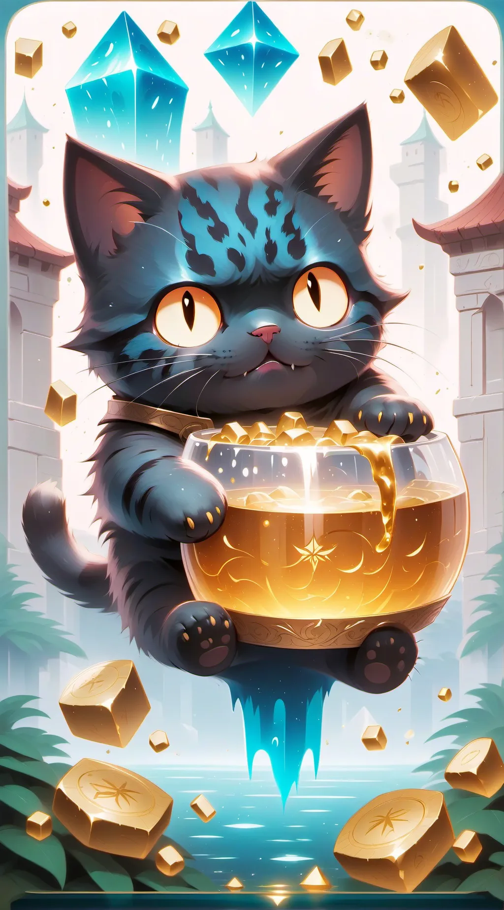 ai character: smiling critter HH background