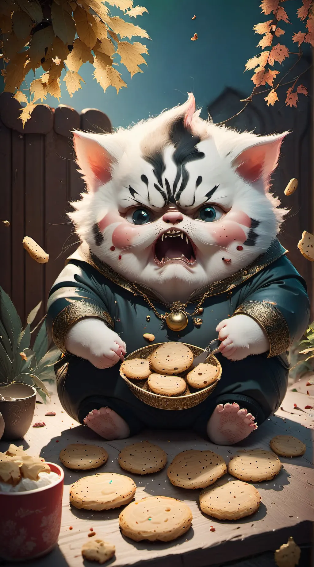ai character: Fatty kitty background
