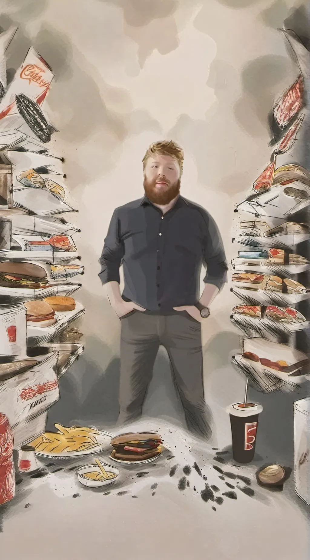 ai character: Caseoh background