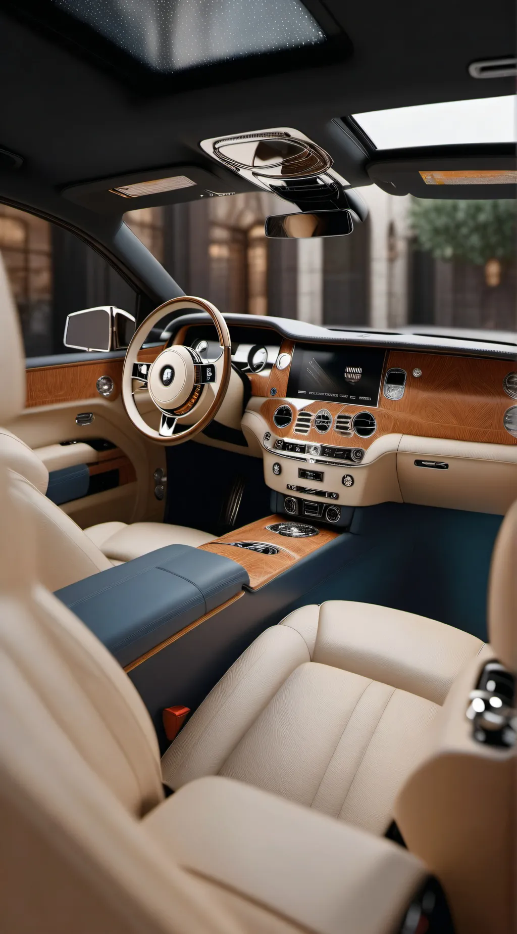 ai character: RollsRoyce Private background