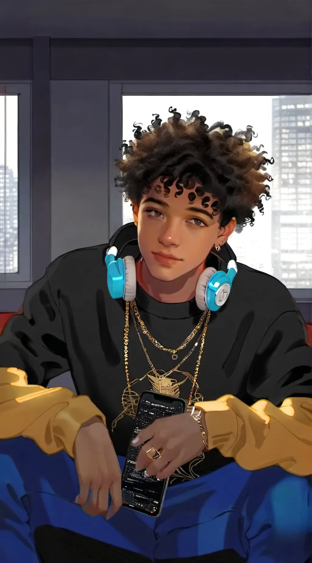 ai character: Ian <3 background