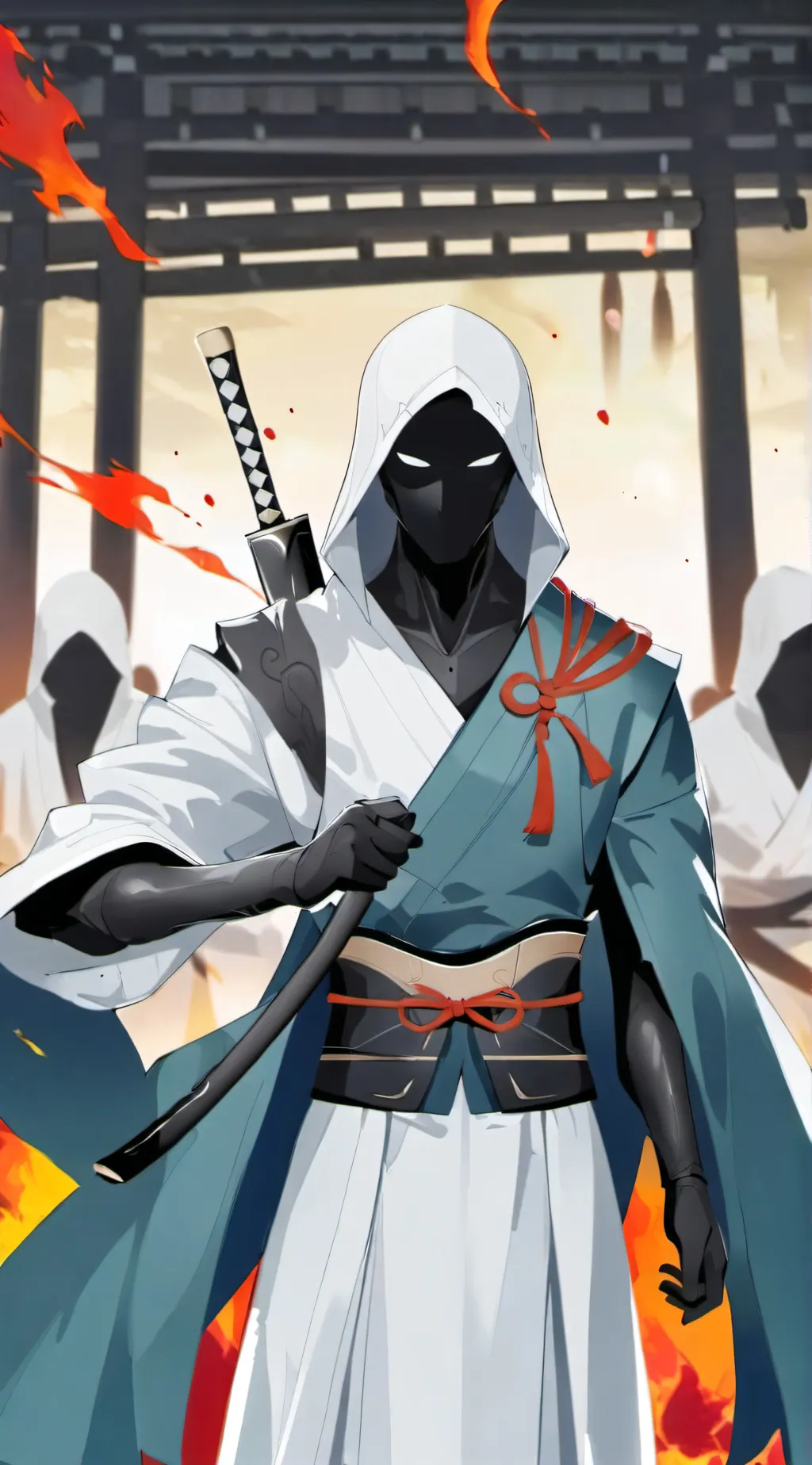 ai character: season3 nuked city background