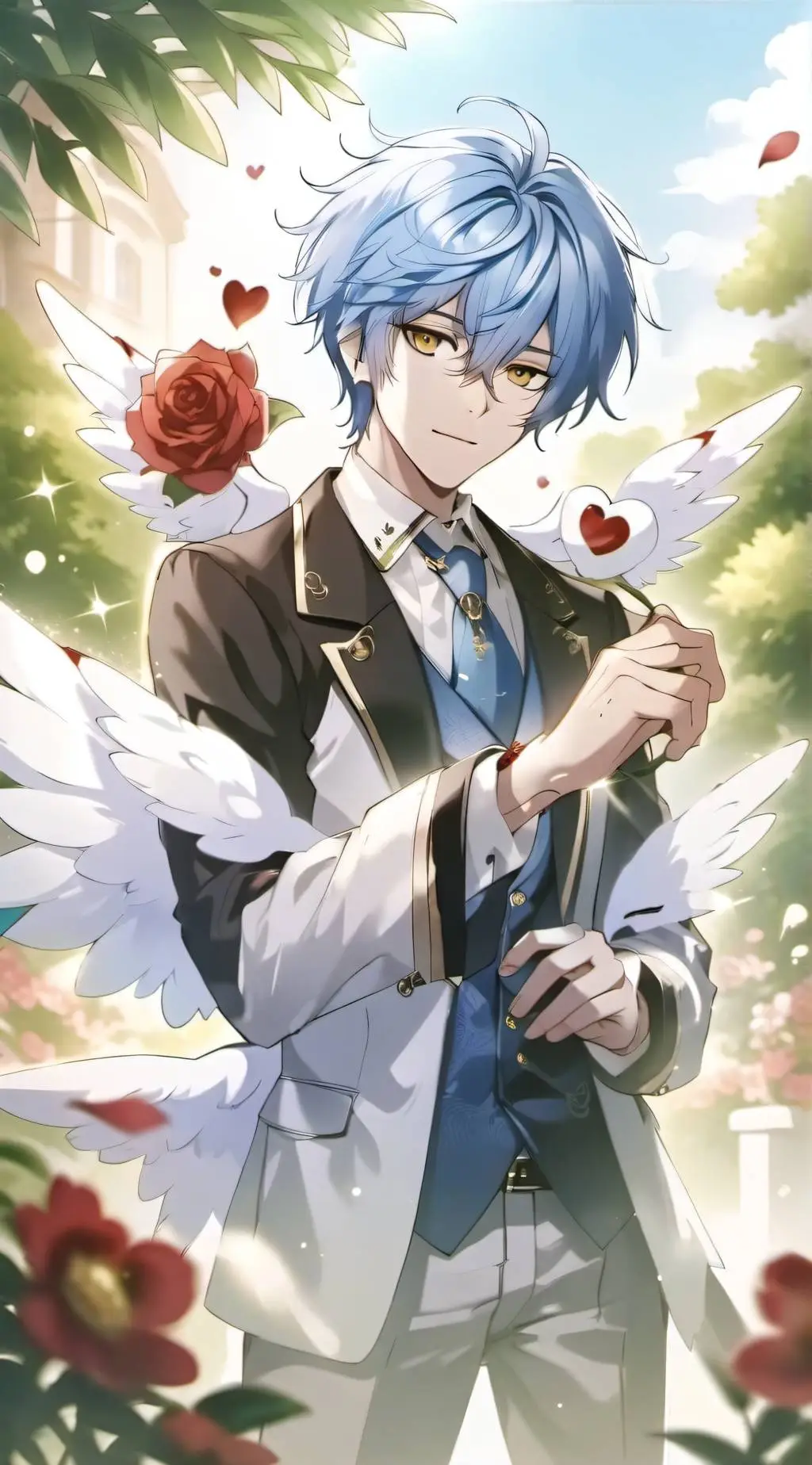 ai character: Moon (cupid) background