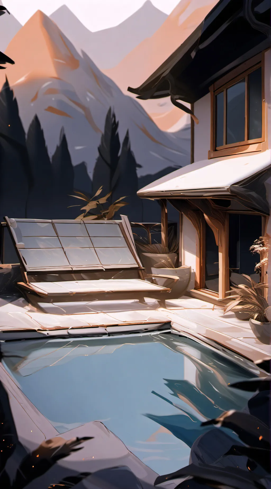 ai character: HH pool day background