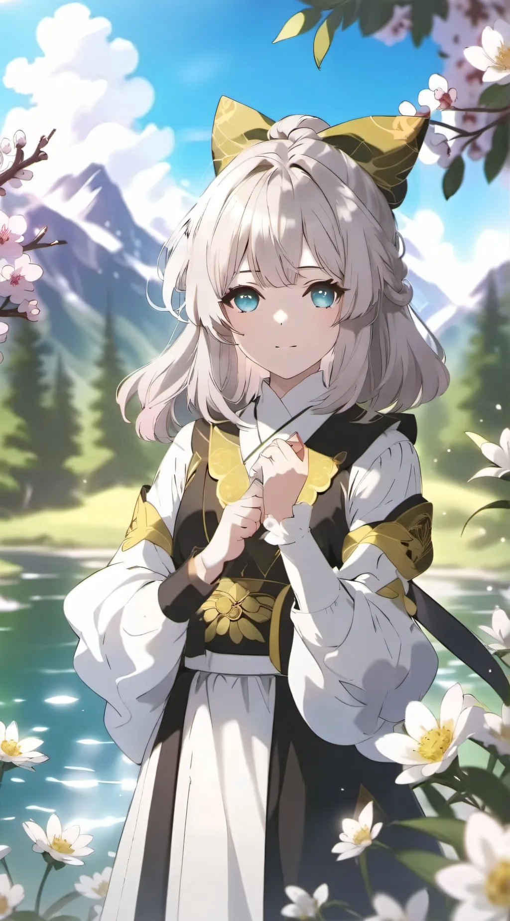 ai character: Amber background