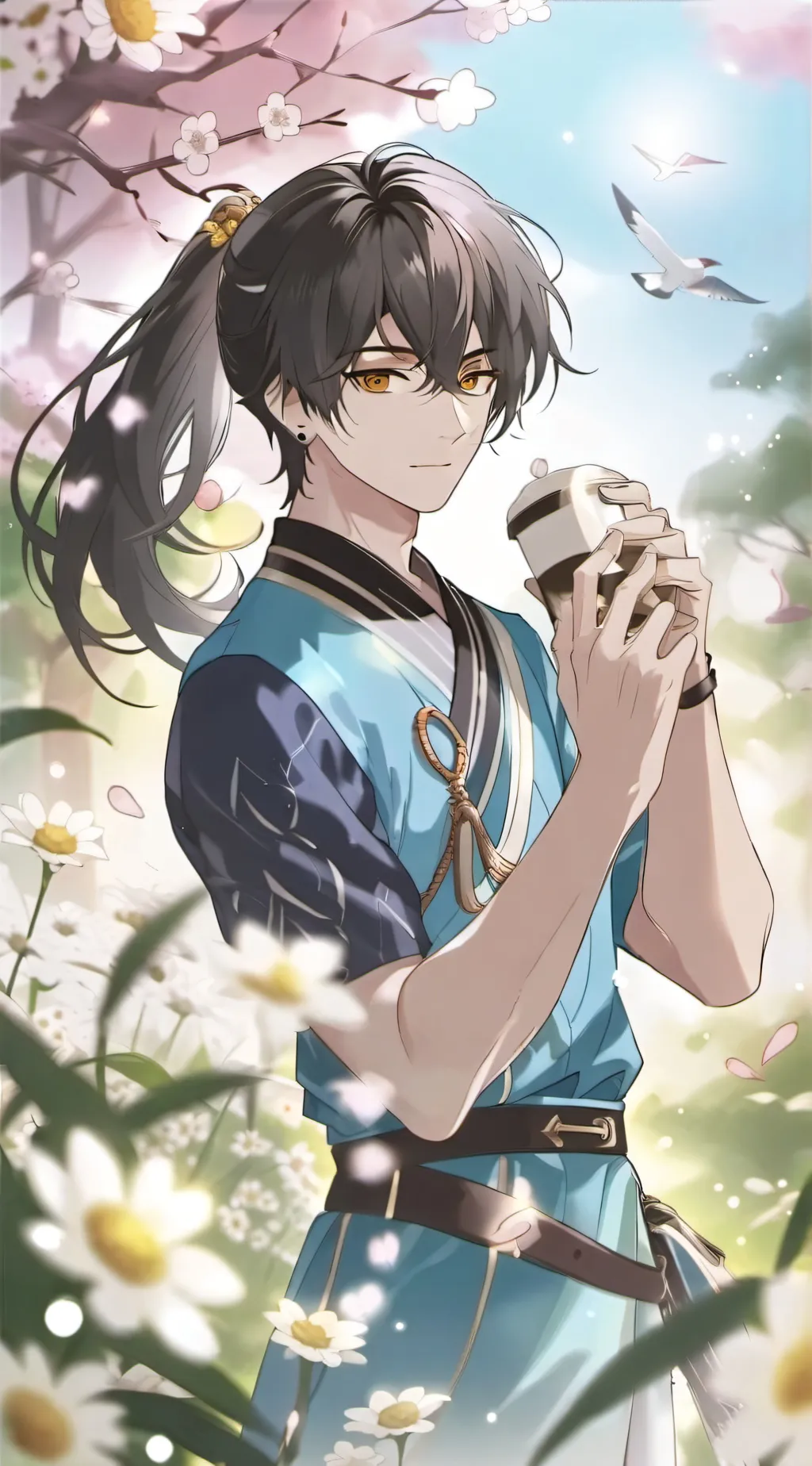 ai character: Haru Kamado  background