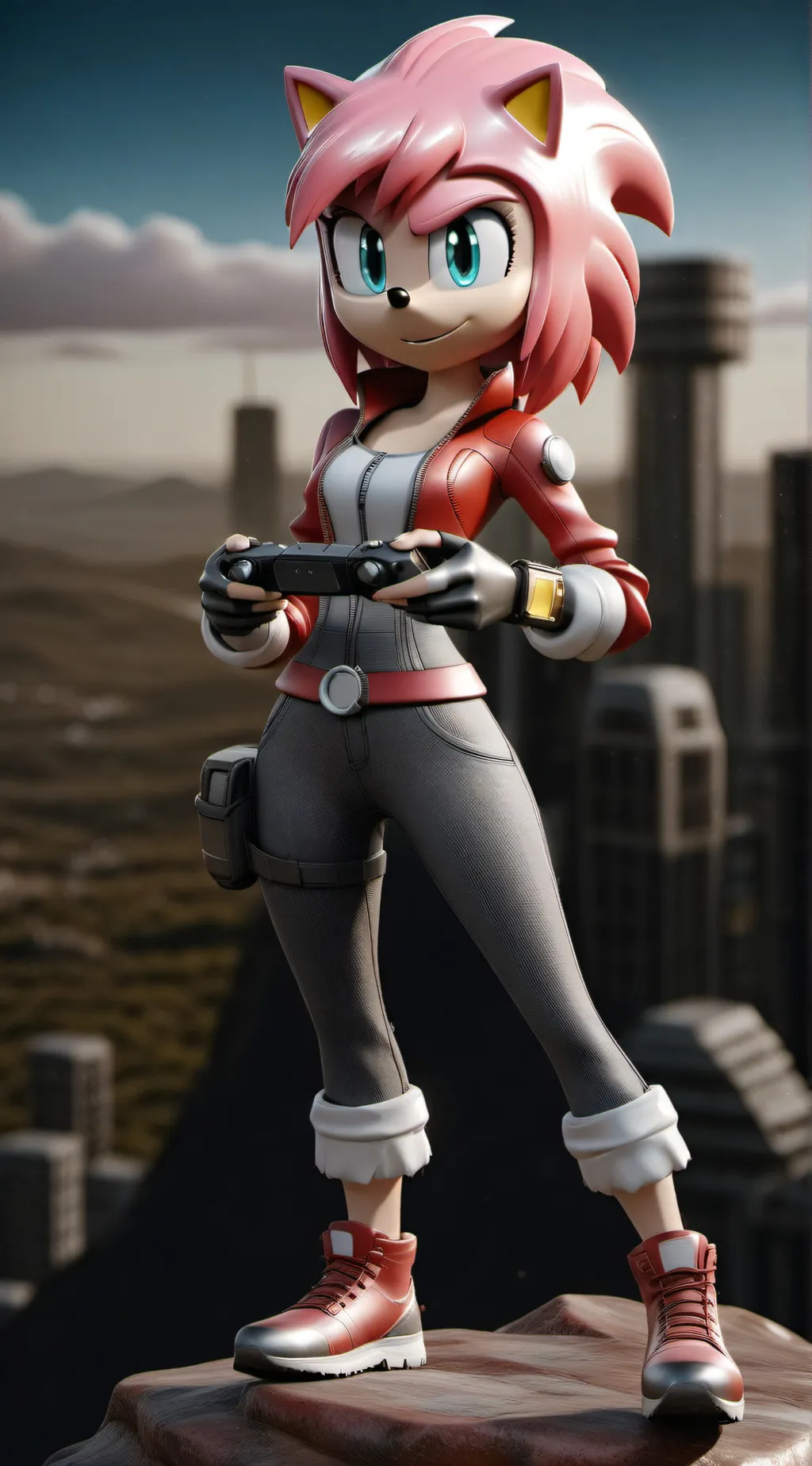 ai character: Amy rose background