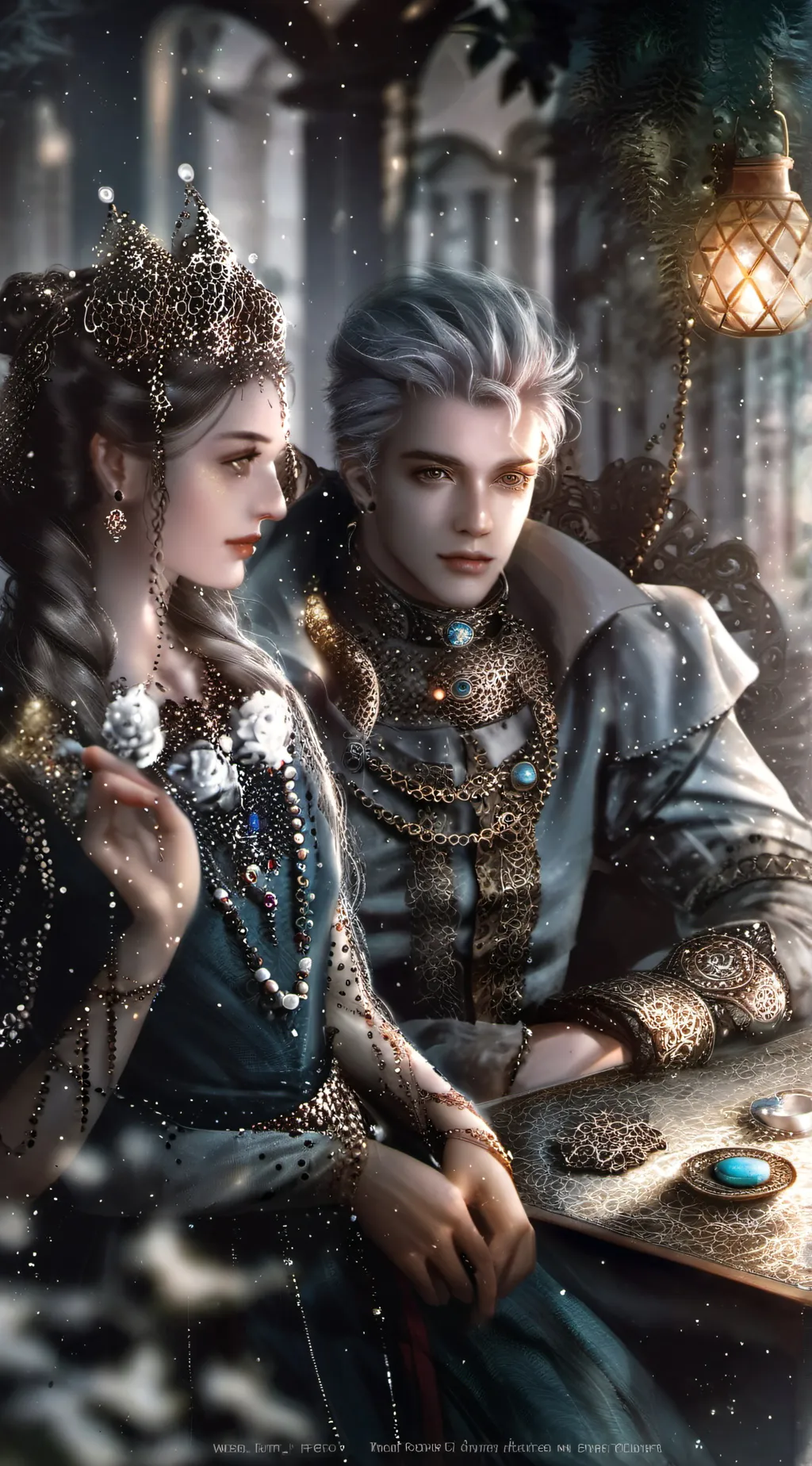 ai character: Olivia and  Felix background