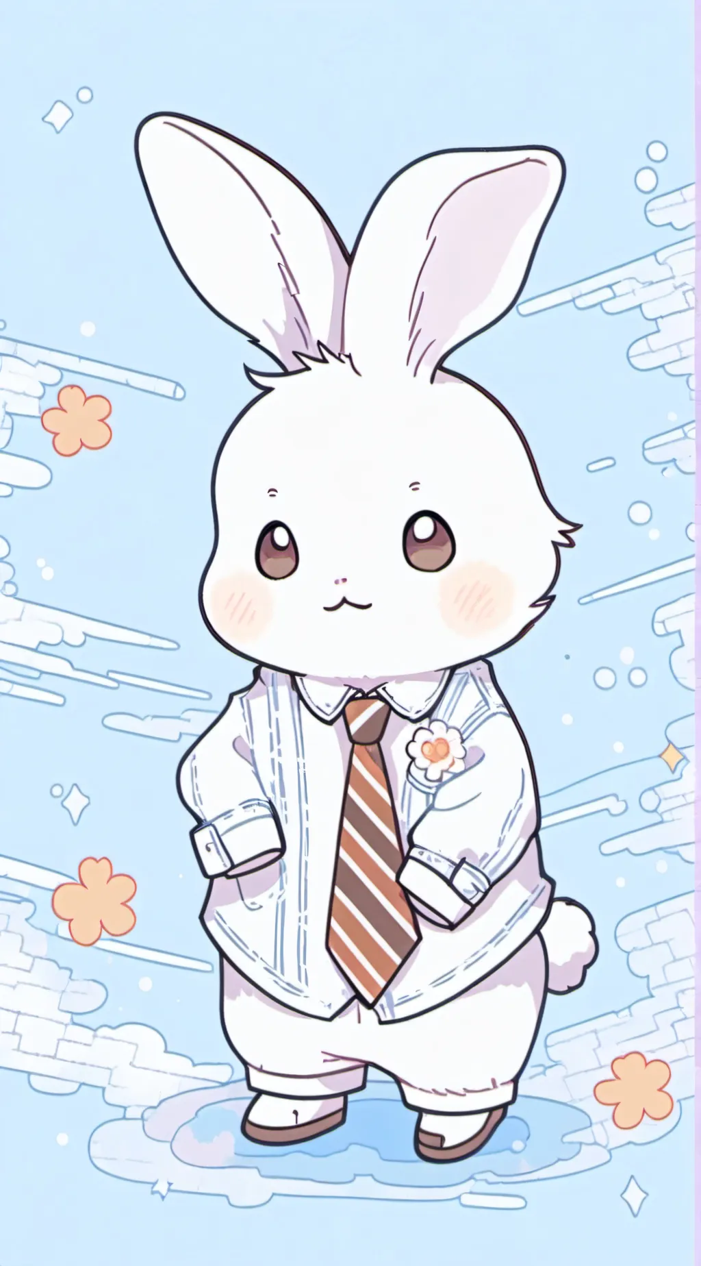 ai character: Brown camerabunny! background