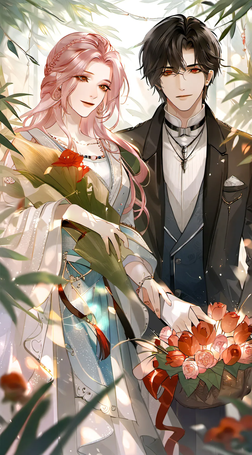 ai character: wedding  background