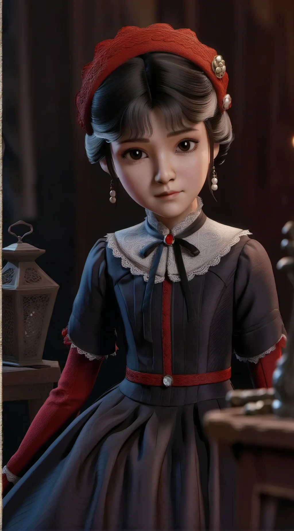 ai character: Huanted Doll background