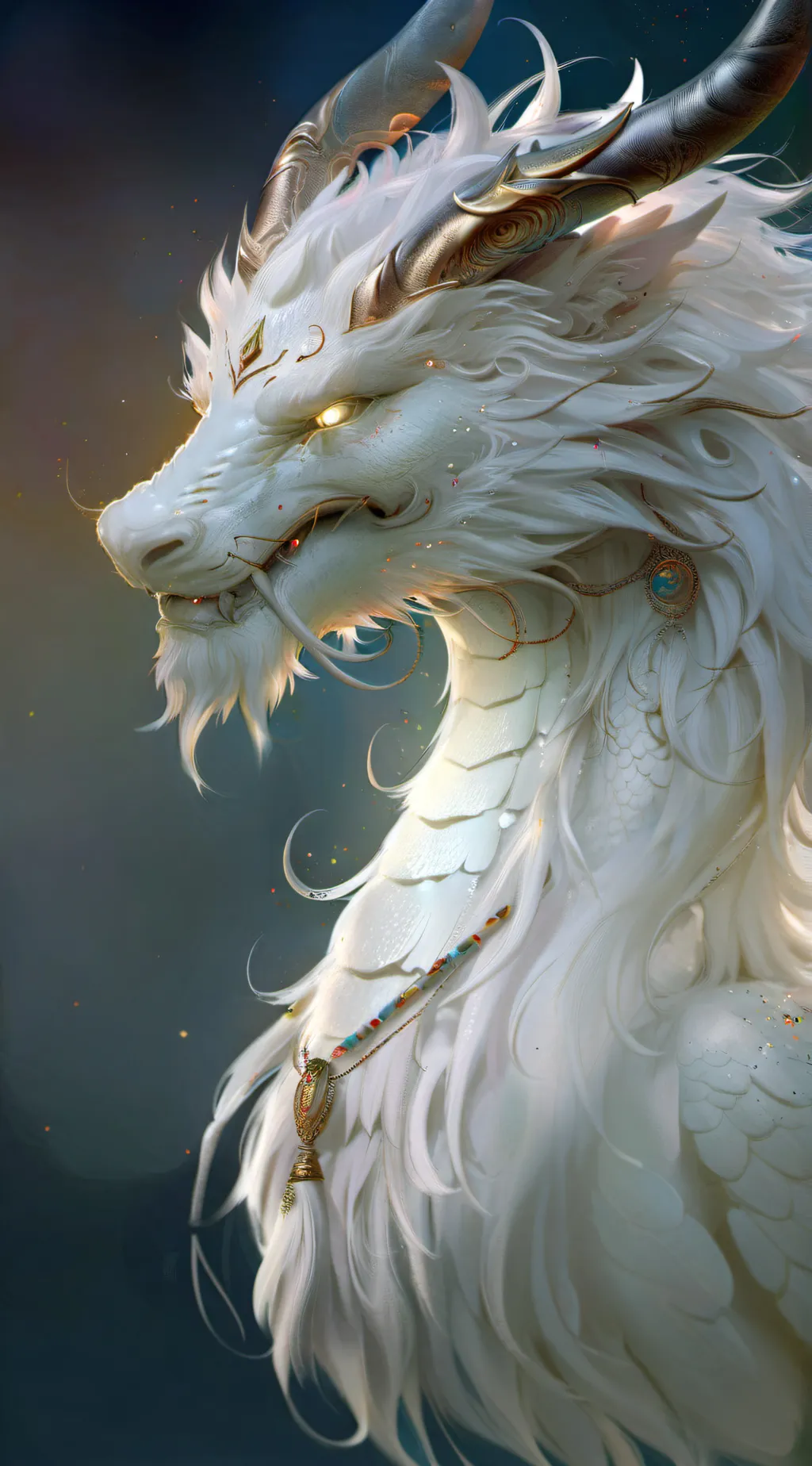 ai character: frosty snow background