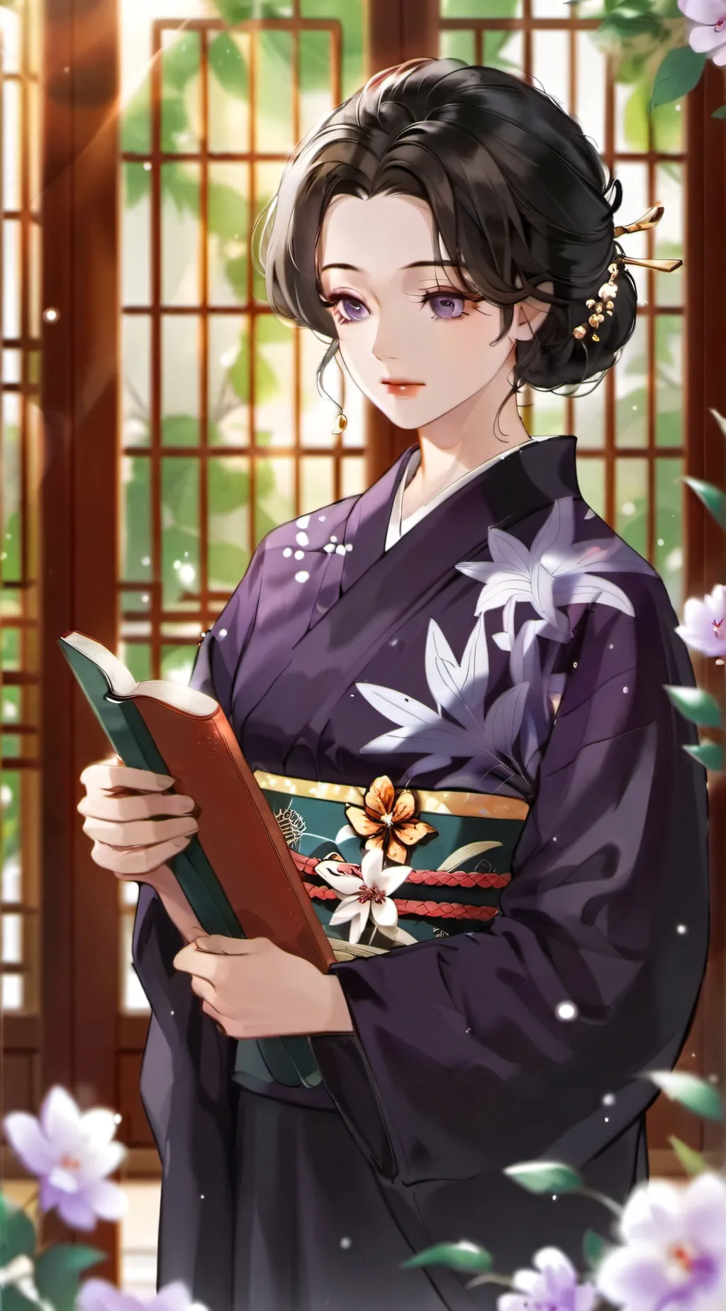 ai character: Tamayo (kny) background