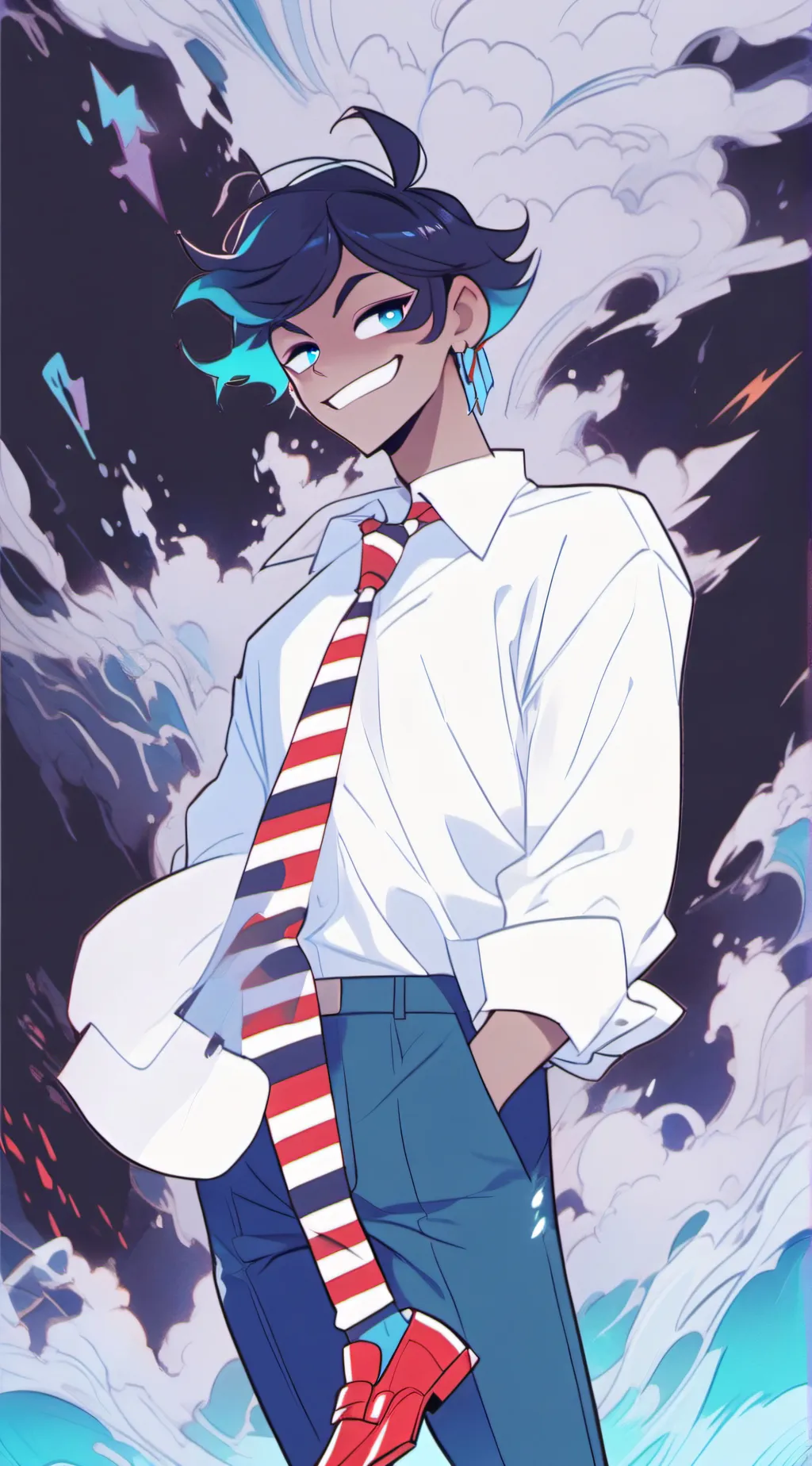 ai character: Vox as a human background