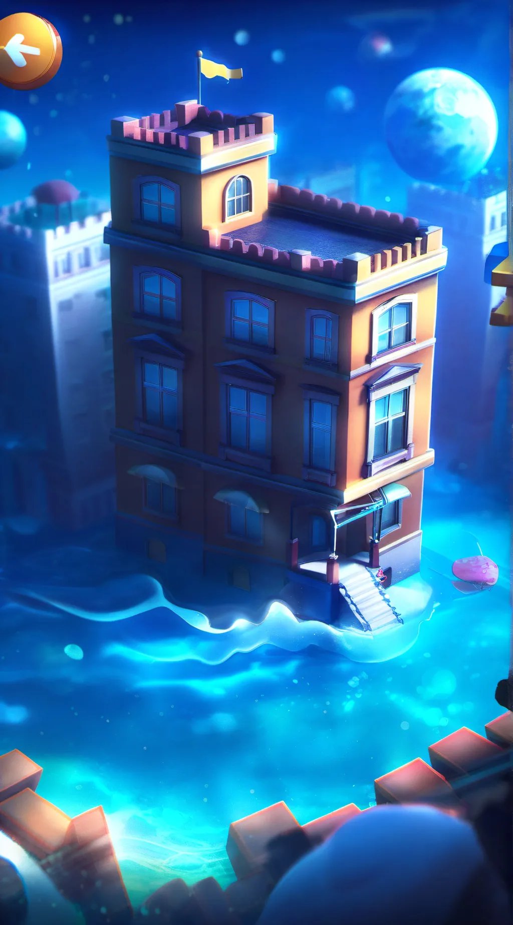 ai character: 🏨😈🎶 background