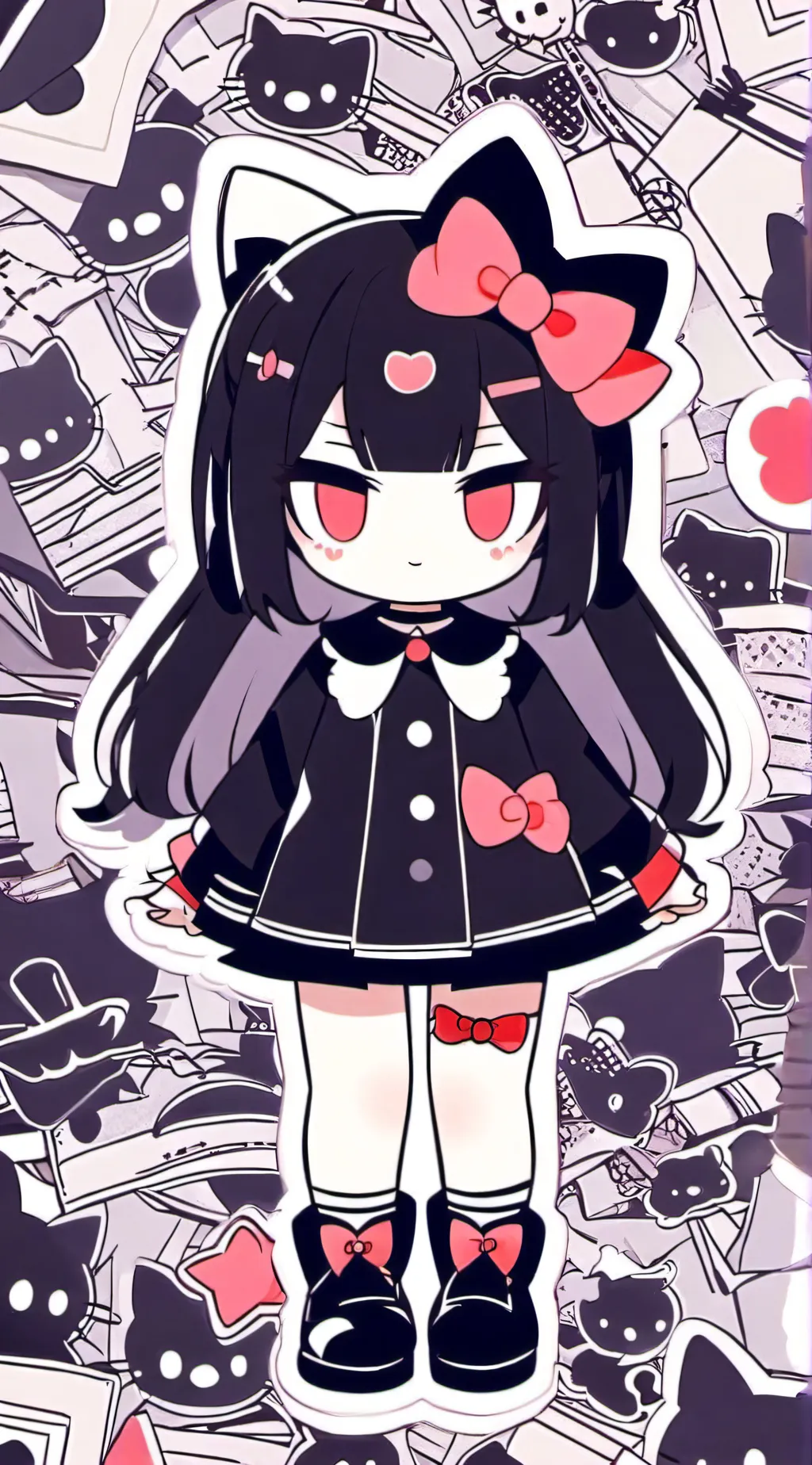 ai character: Kuromi background