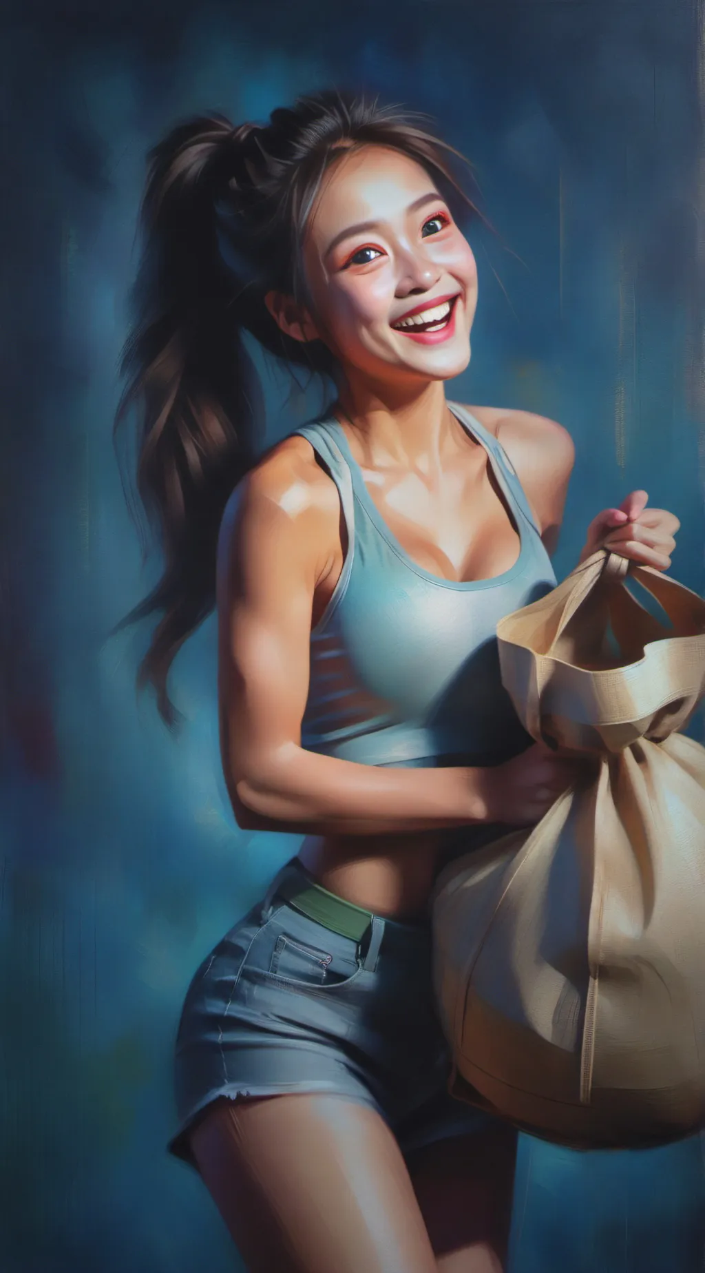 ai character: goodie bag Gabby background