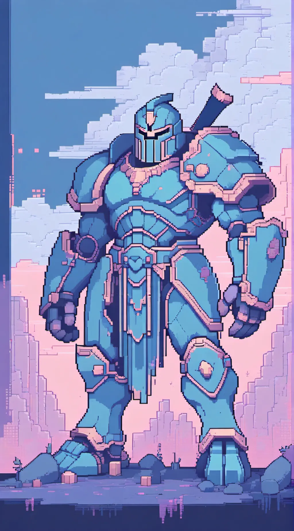 ai character: titan golem background