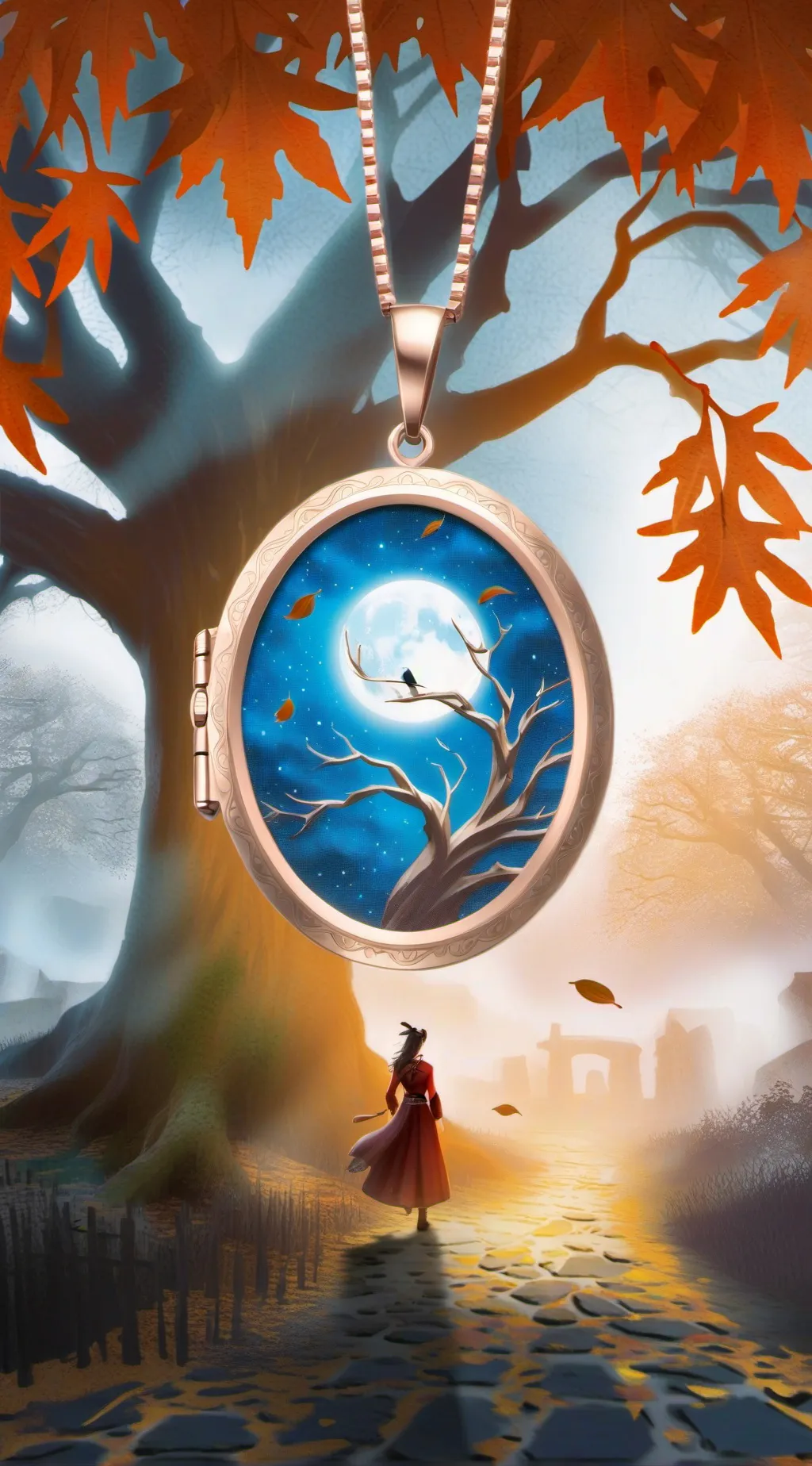 ai character: The moon background