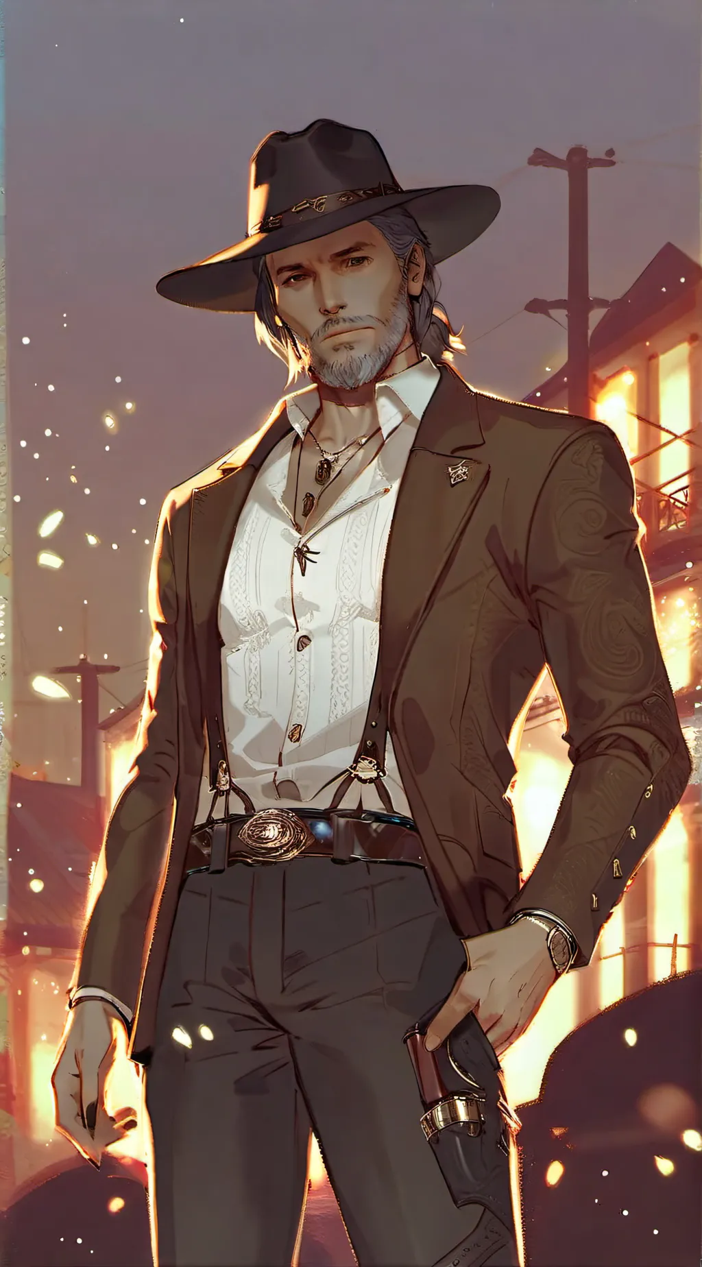 ai character: Arthur Morgan  background