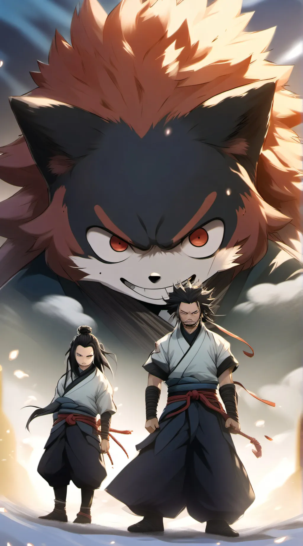 ai character: demon slayer  background