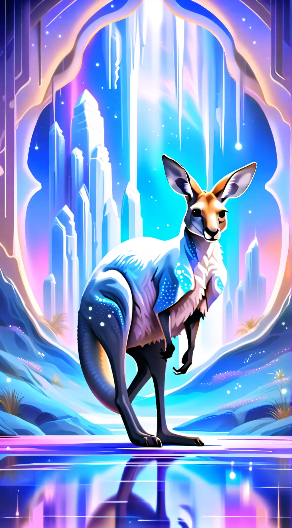 ai character: KANGAROO background